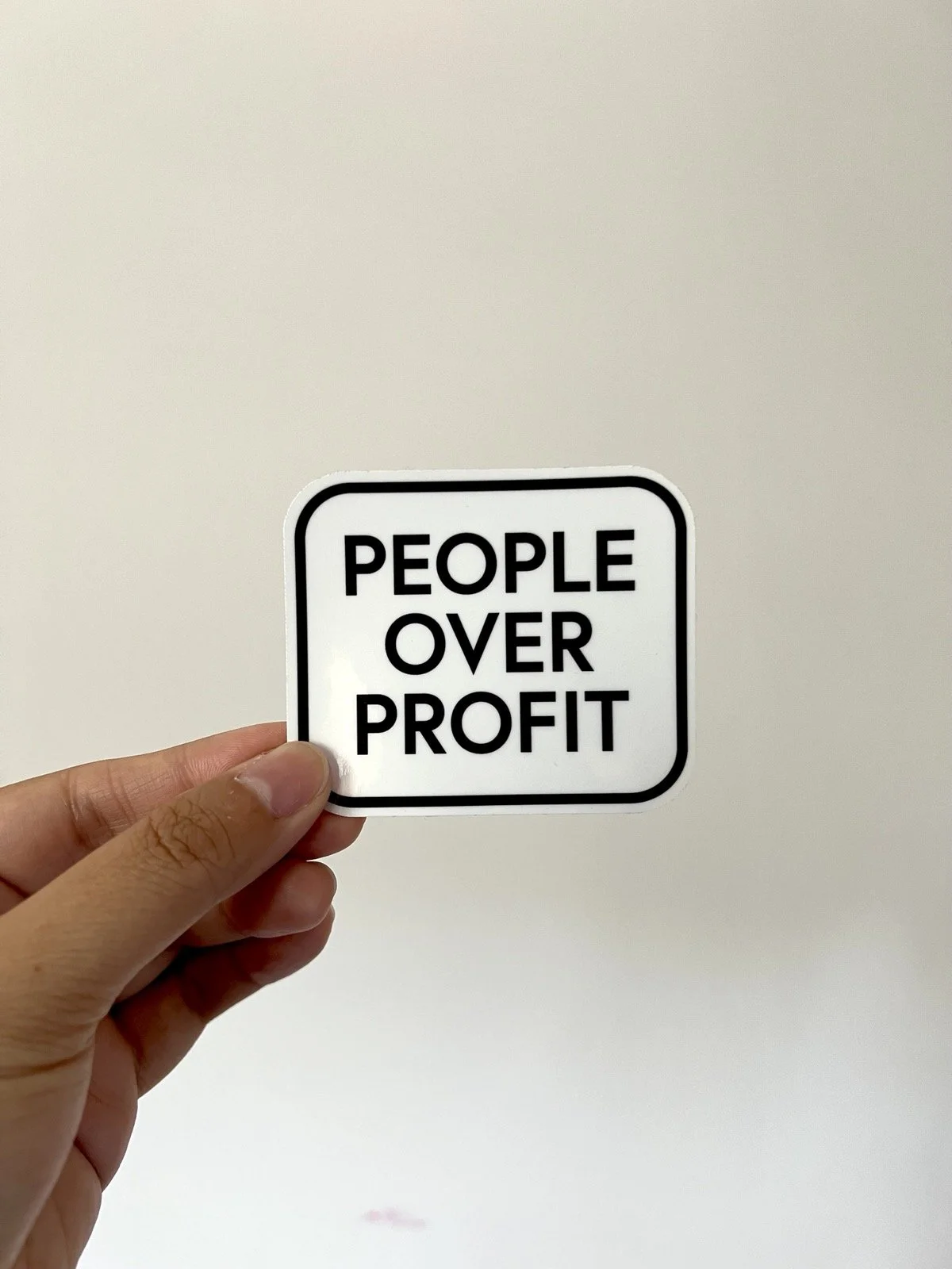 People Over Profit Sticker