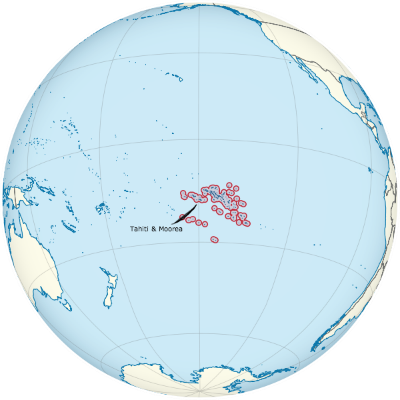 Source: TUBS. French Polynesia on the globe. Wikimedia Commons.