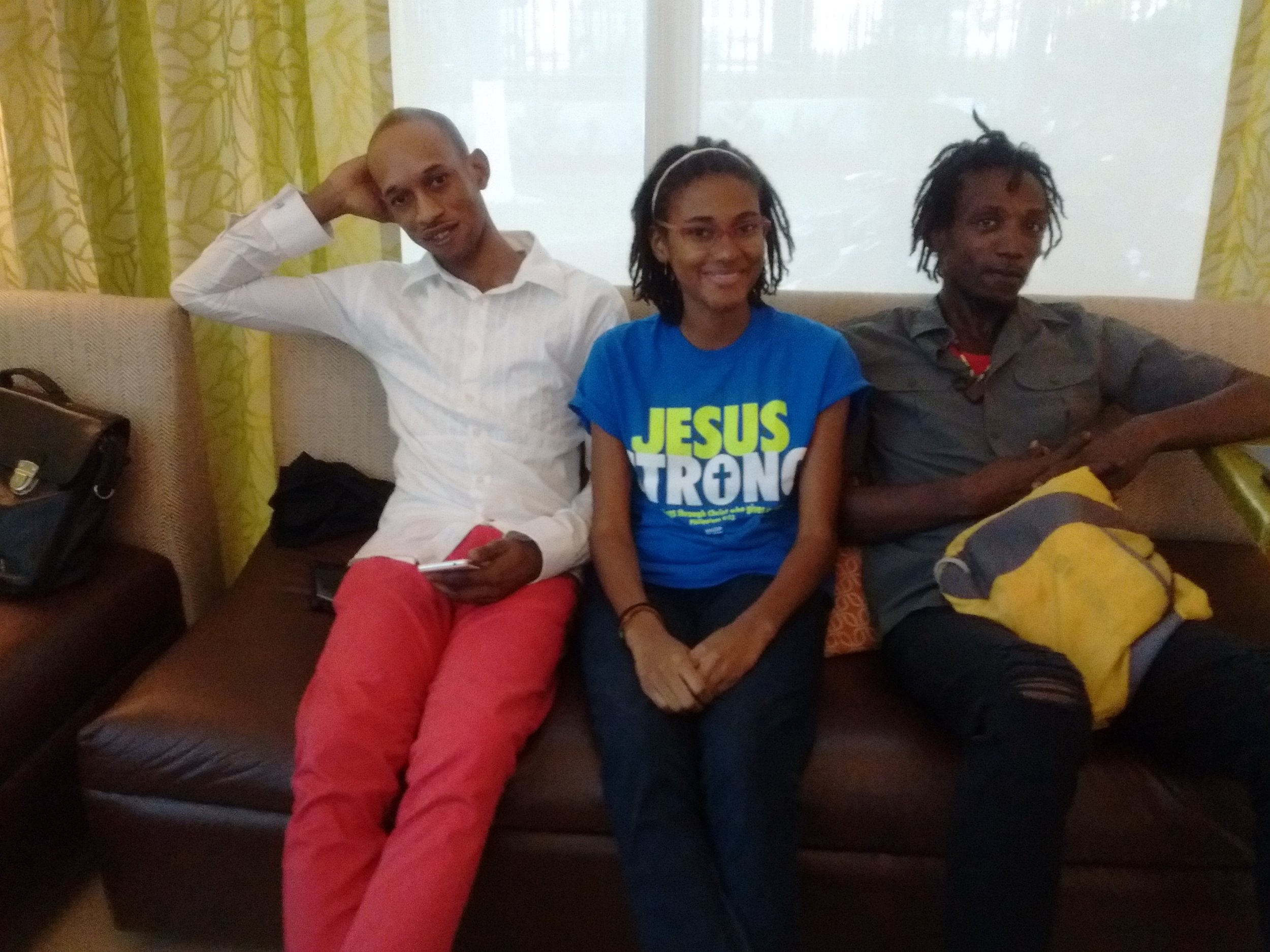 Meeting with 2 former members of our Young Adults Circle program.