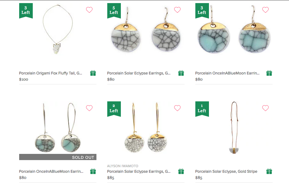 My Porcelain Origami and Lunar Ecylpse lines are featured in the One Kings Lane Holiday Gift Guide
