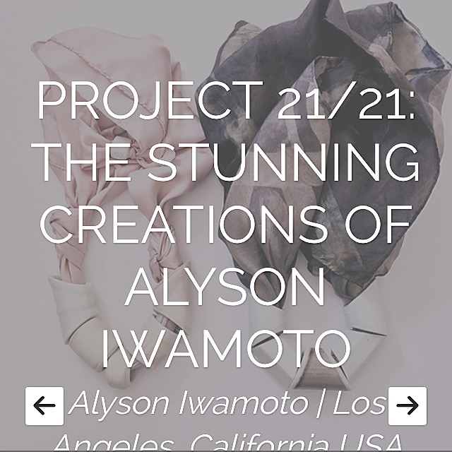 www.iamthelab.com featured an interview with me about my work, inspiration, dreams and future. They did a lovely job representing me and the spirit of my work. http://www.iamthelab.com/baubles-handmade/project-2121-the-stunning-creations-of-alyson-iwamoto/