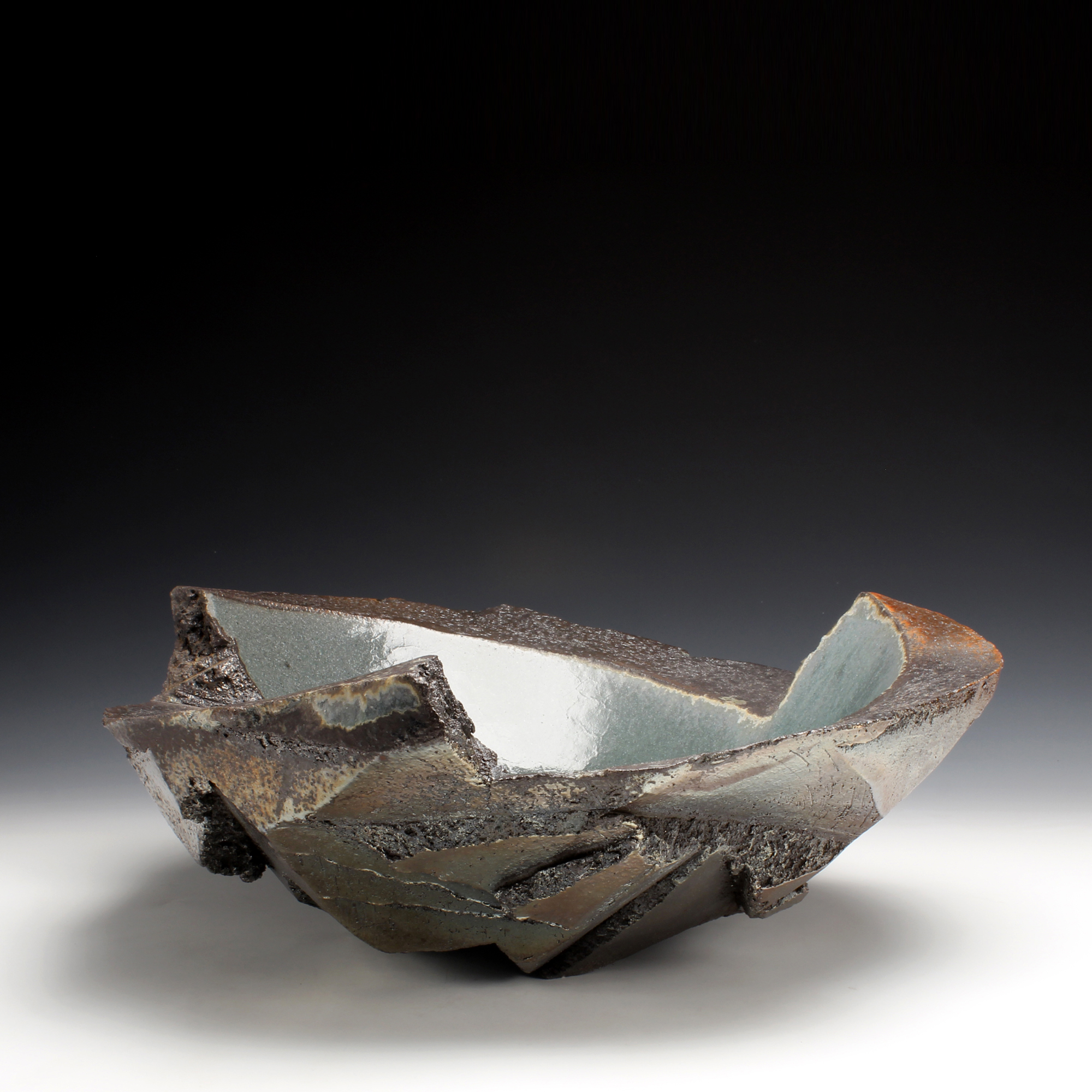 Large Bowl 8" x 17" x 17" Wood fired stoneware, glaze 2016