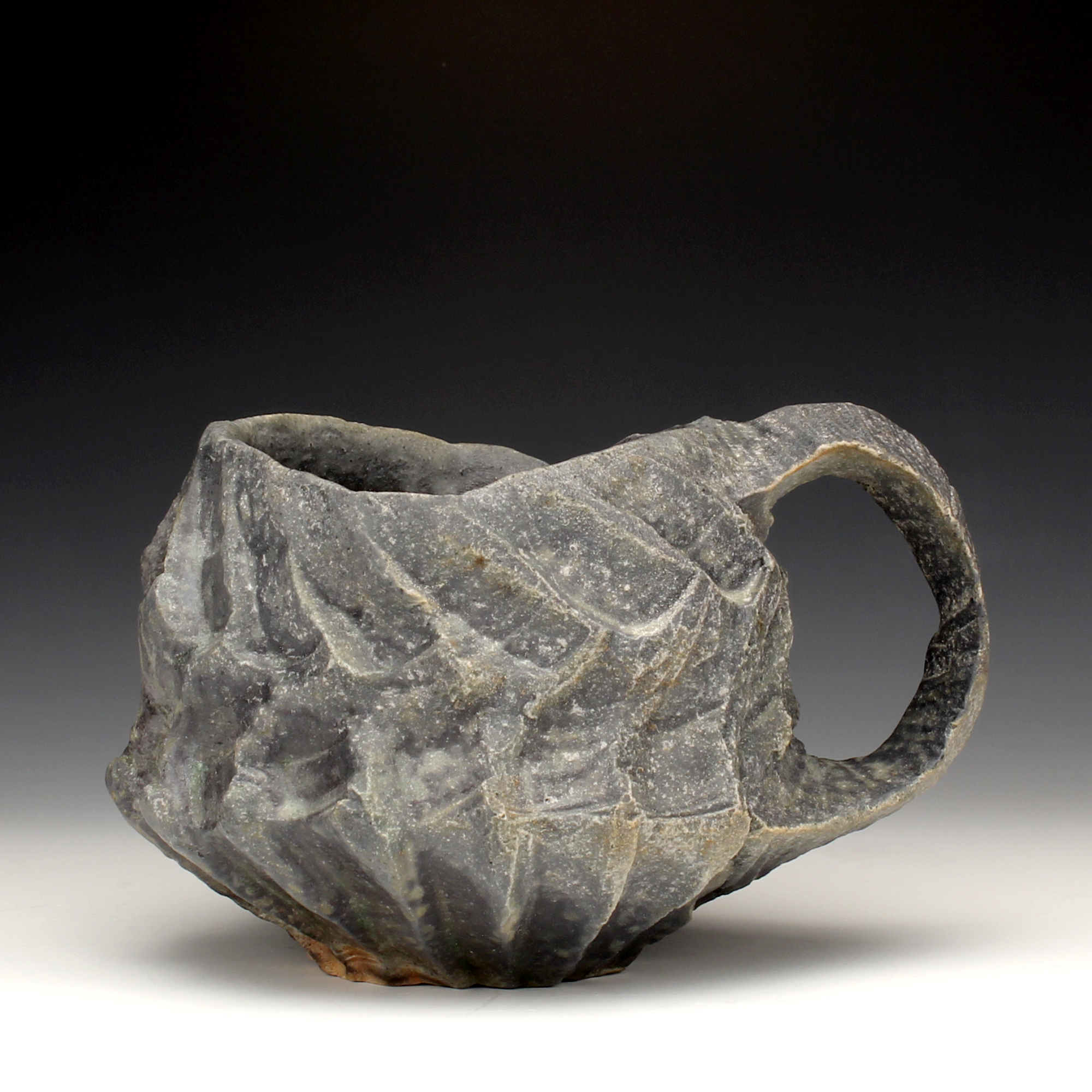 Mug 4" x 5" x 4" Wood fired porcelain, glaze 2016