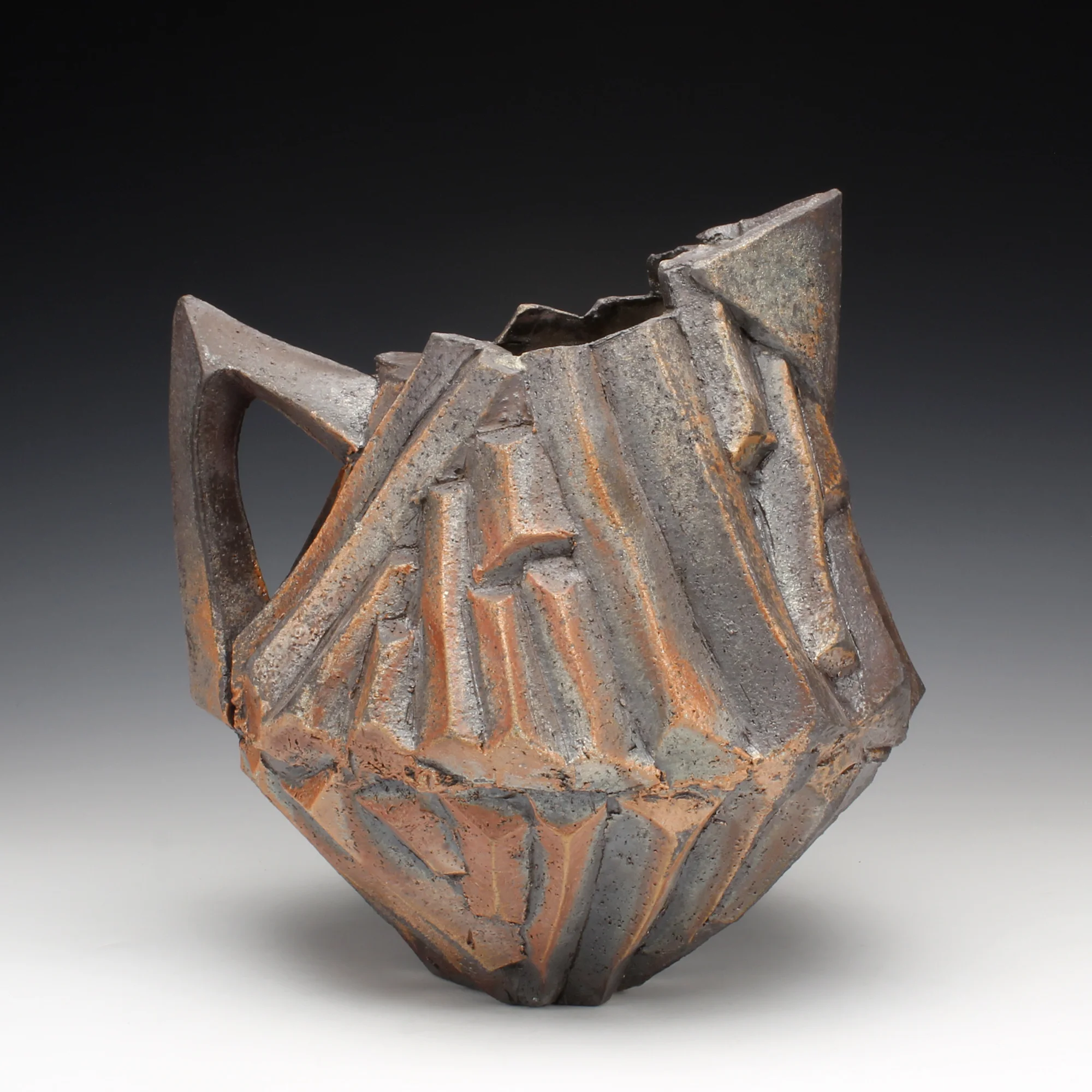 Pitcher10" x 7" x 10"Wood fired stoneware2016