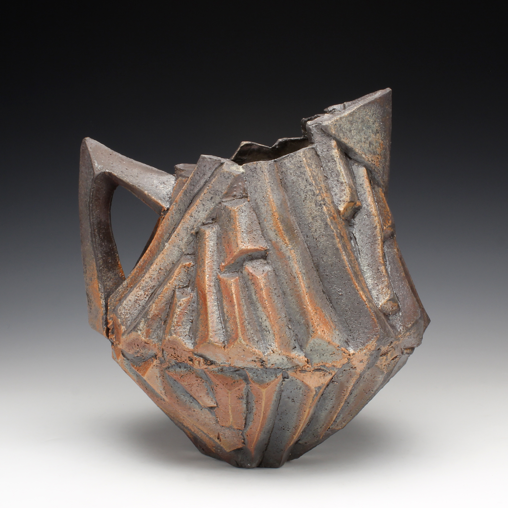 Pitcher 10" x 7" x 10" Wood fired stoneware 2016