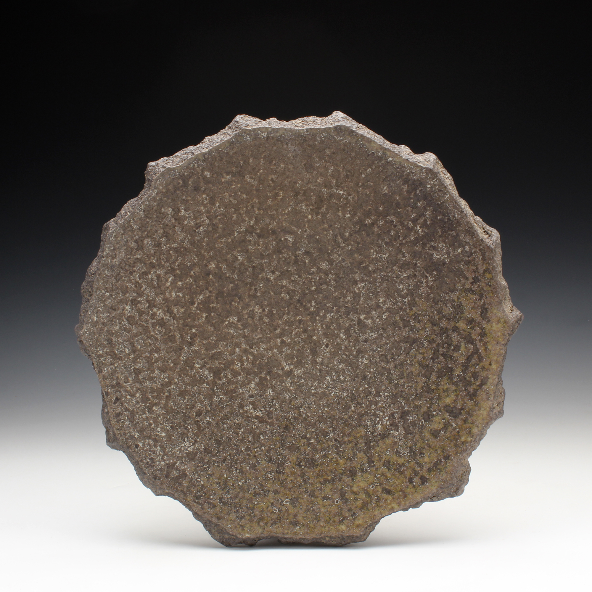 Plate 1" x 9" x 9" Wood fired stoneware 2016