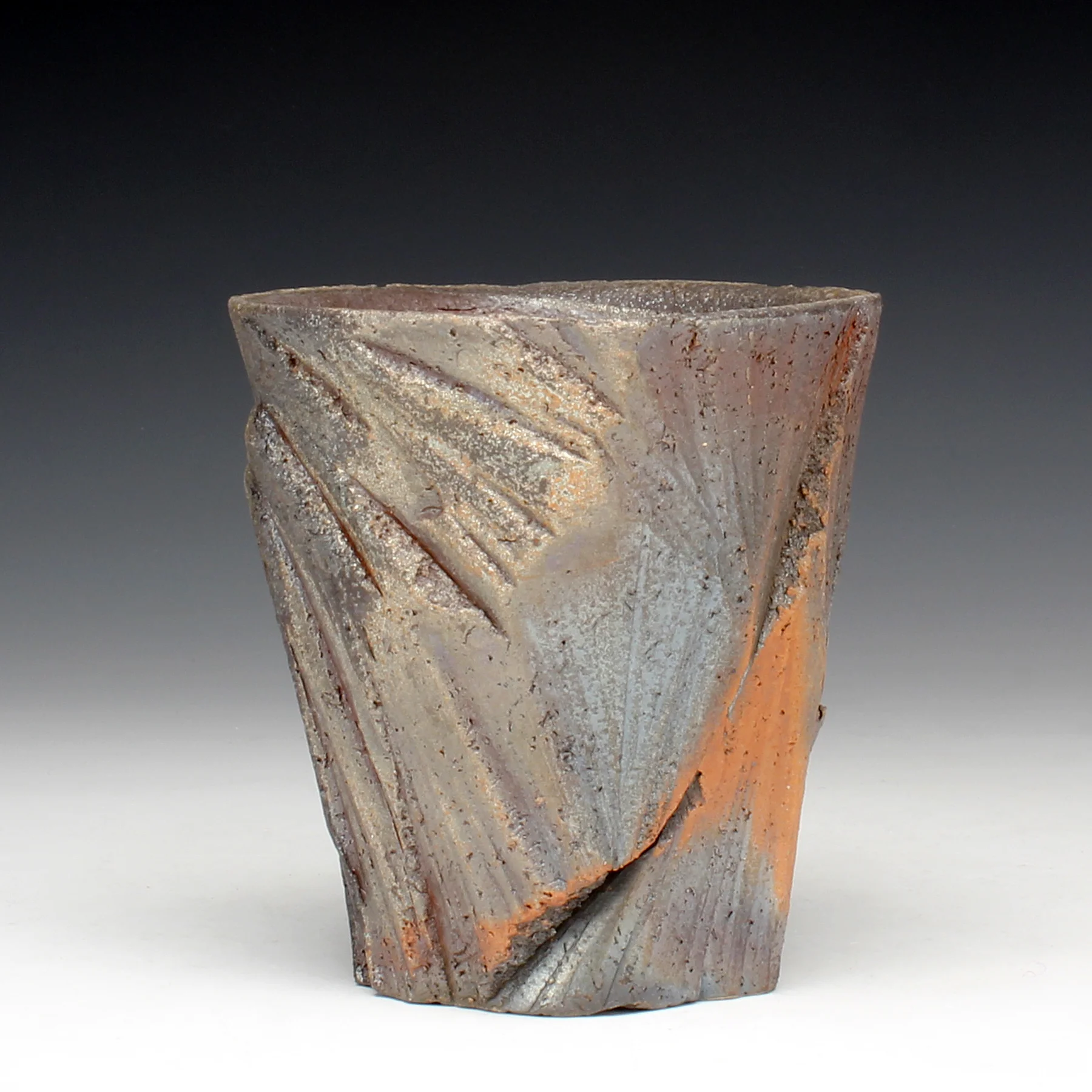 Cup 5" x 3" x 3" Wood fired stoneware 2016