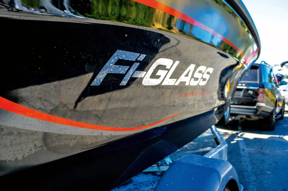 Fi-Glass Lightning on trailer