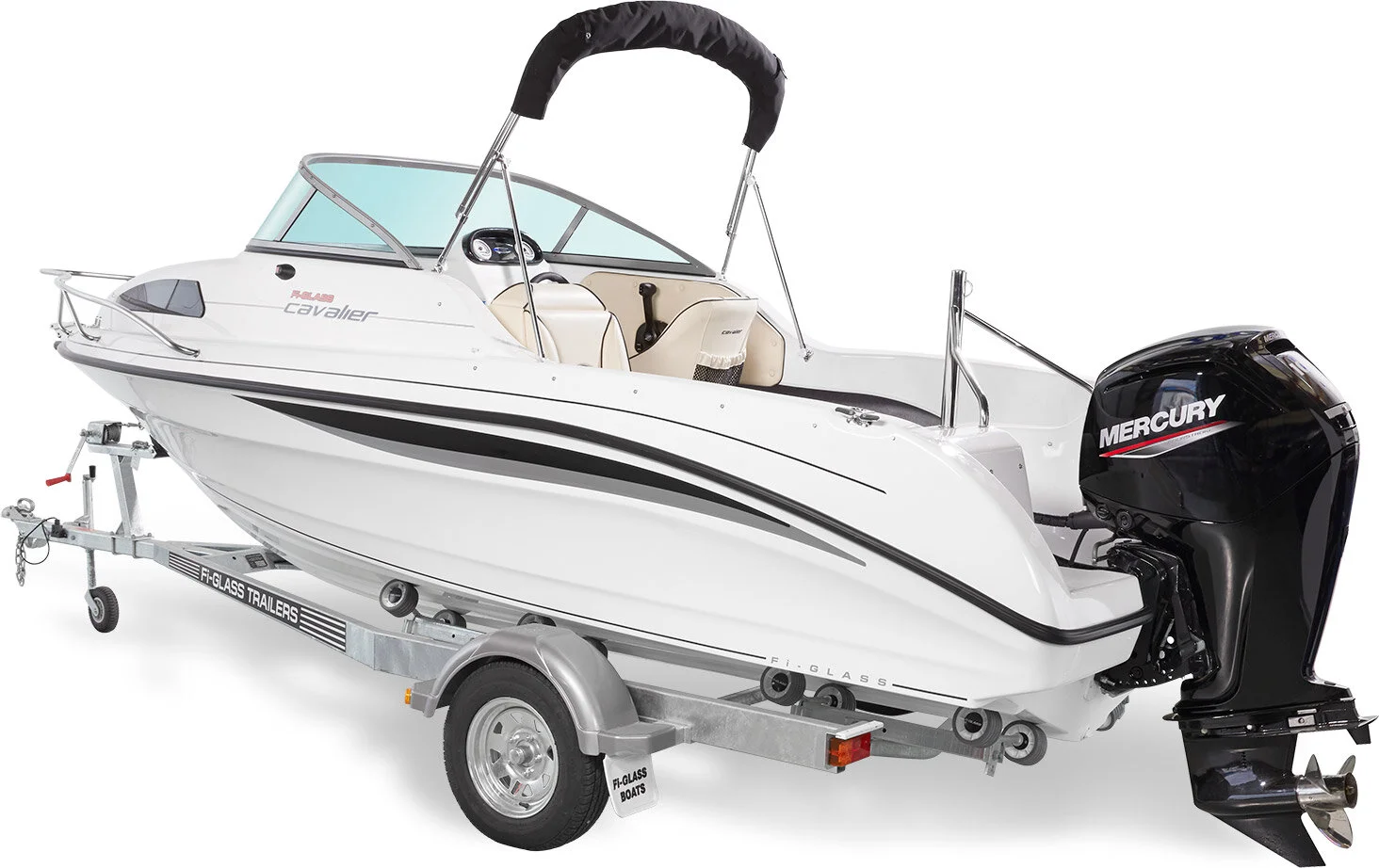 Fi Glass Cavalier on trailer