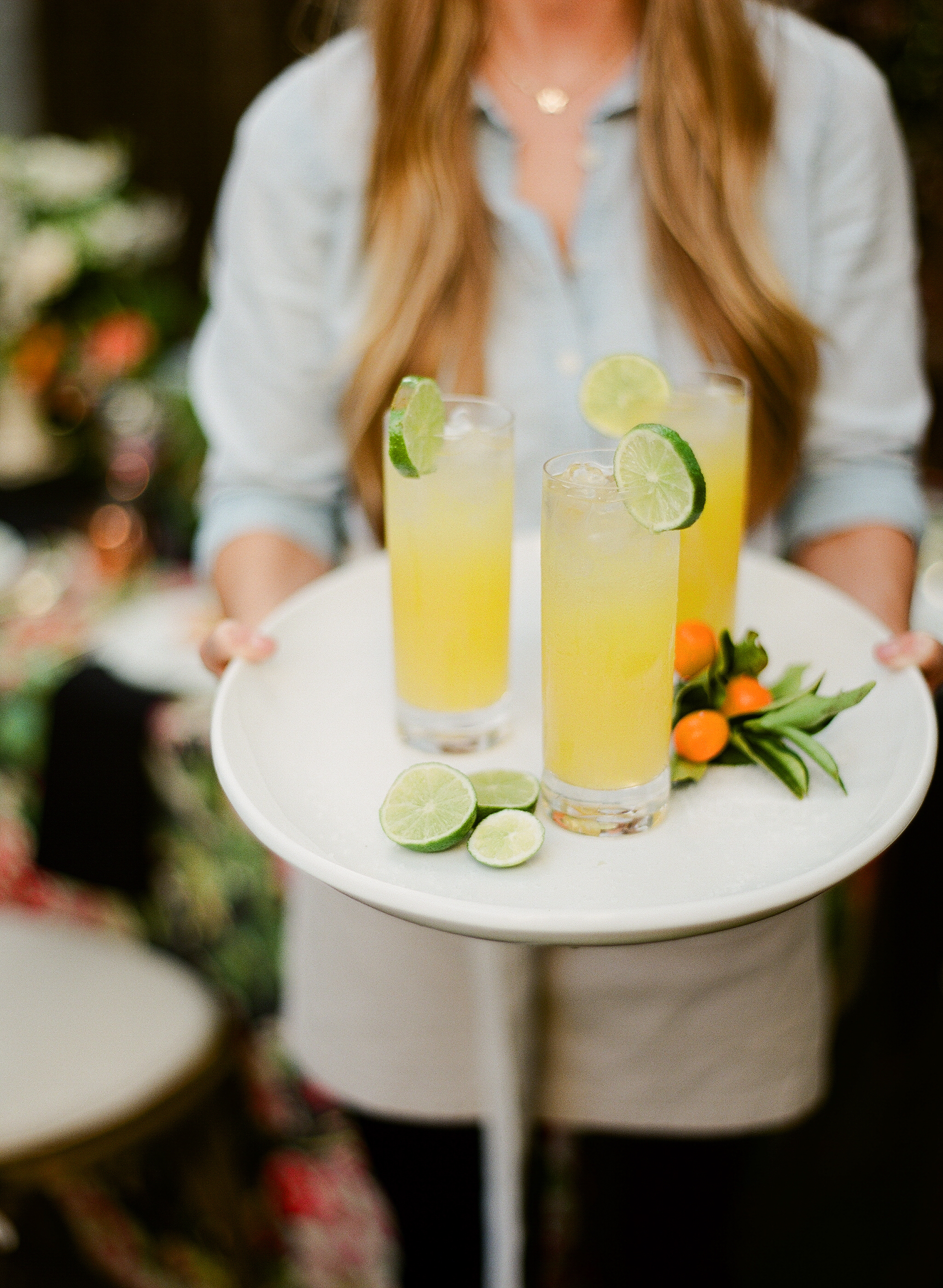 serving summer cocktails