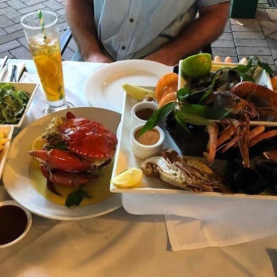 Tucking in to today&rsquo;s seafood indulgence, with @amykous34 👌🏻🦞