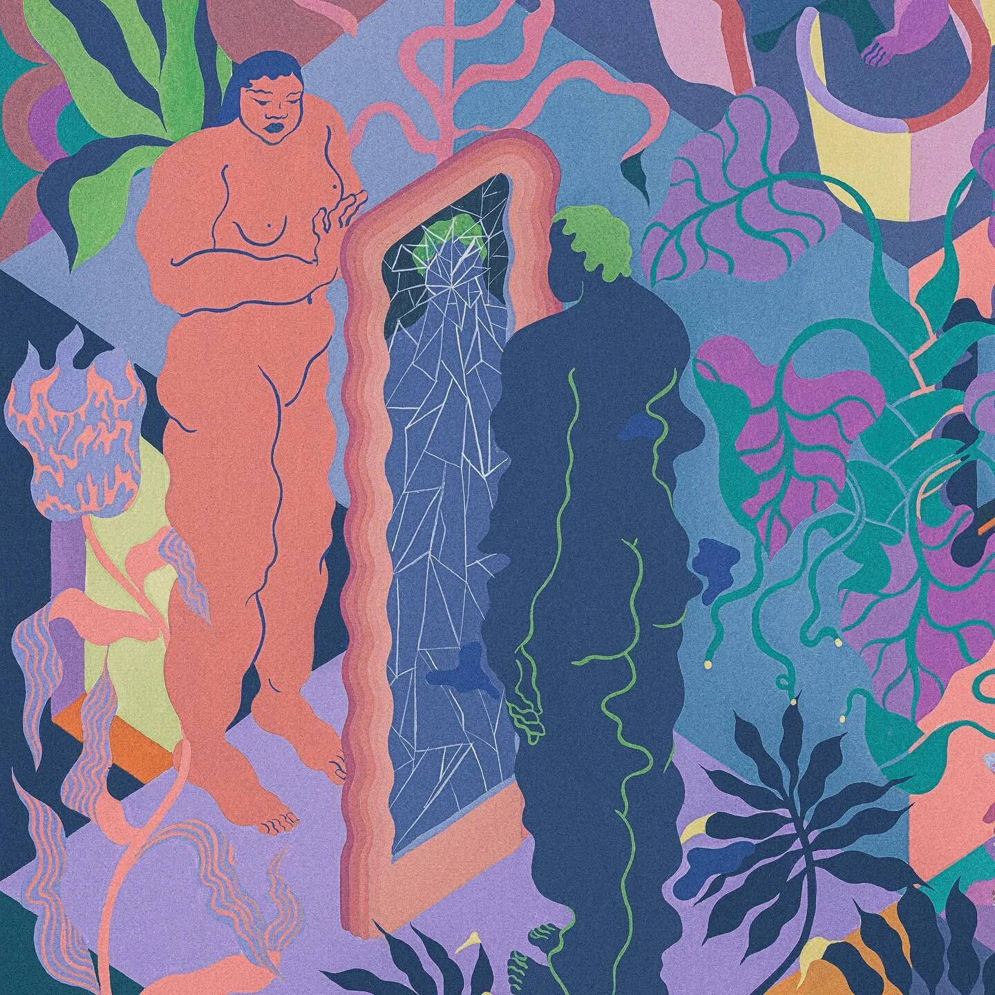 thanks so much for the love on Burnout! 🧡🪞🫳

The cover art was hand painted by the singular &amp; brilliant @oliwia.bober 

link in bio to listen everywhere. have a wonderful weekend and hey, you don&rsquo;t have to put up with people looking at y