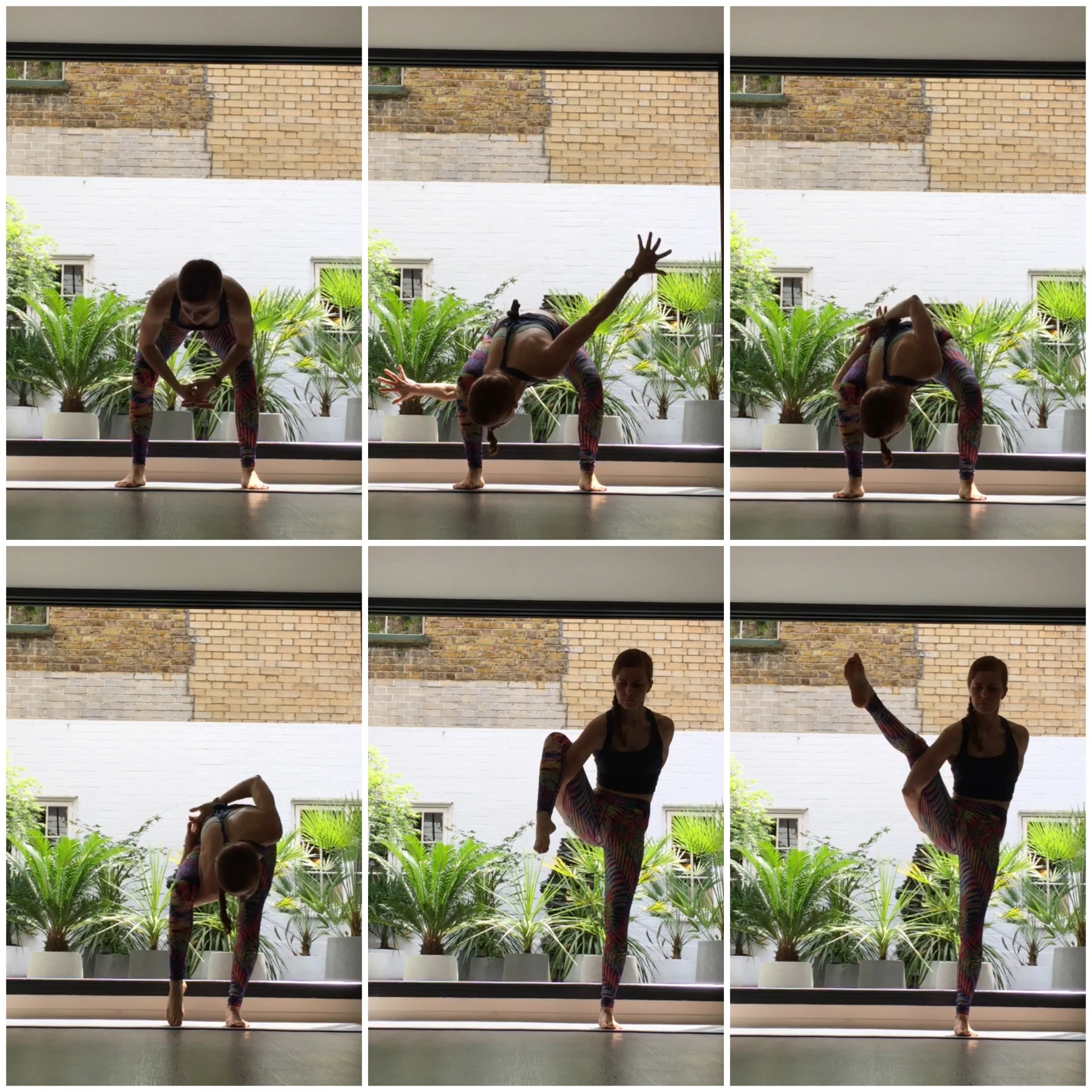 Svarga Dvidasana or bird of paradise pose