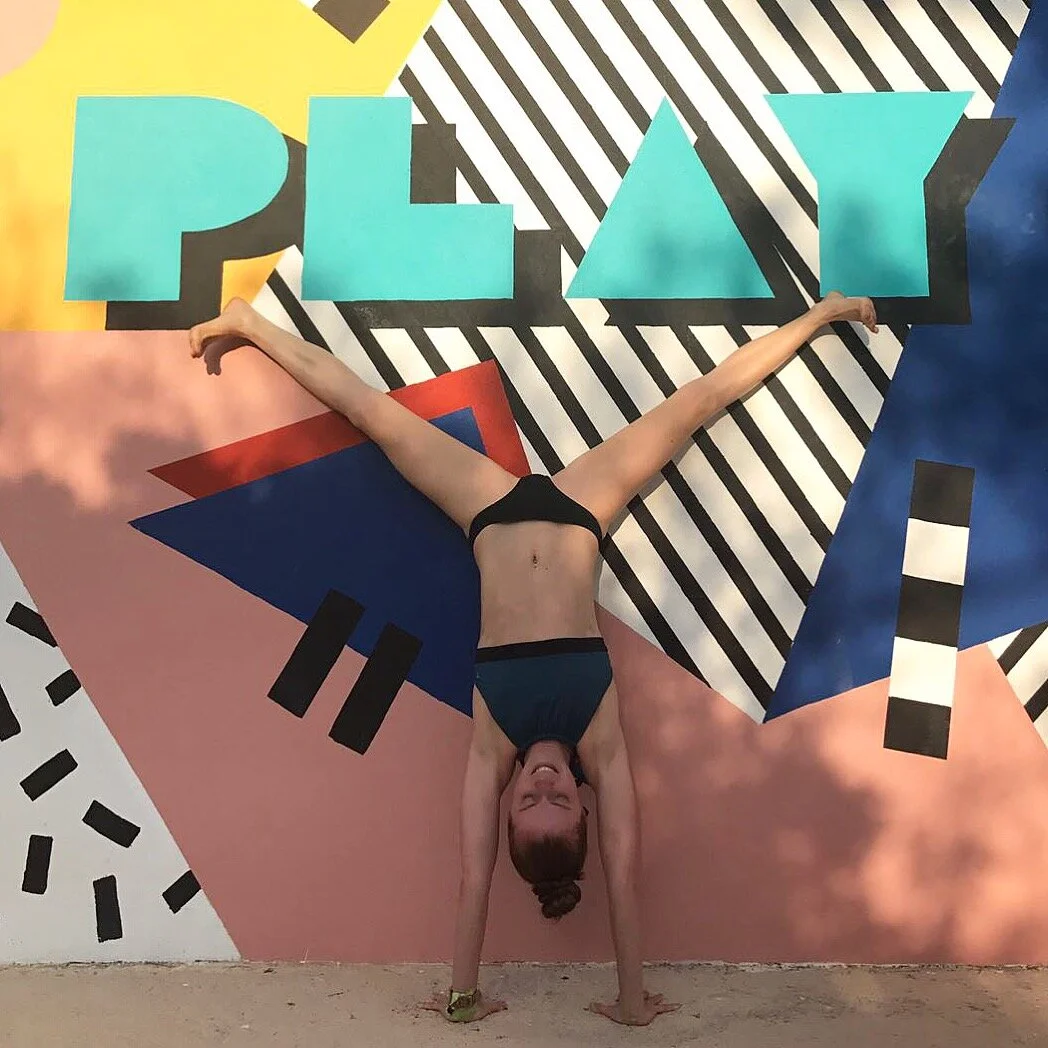 Transitions: kicking up into handstand