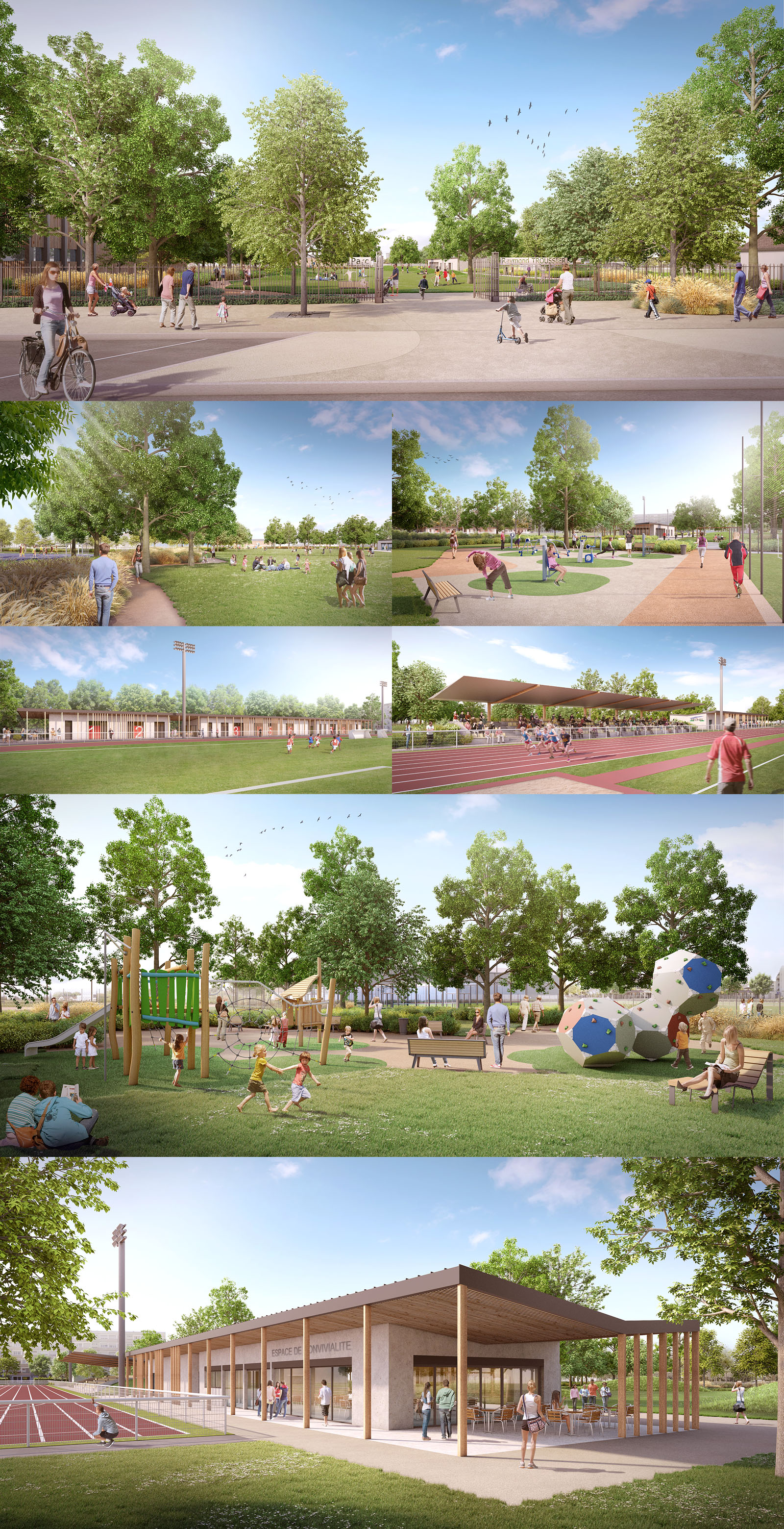 Reconfiguration Parc Raymond Troussier à Décines