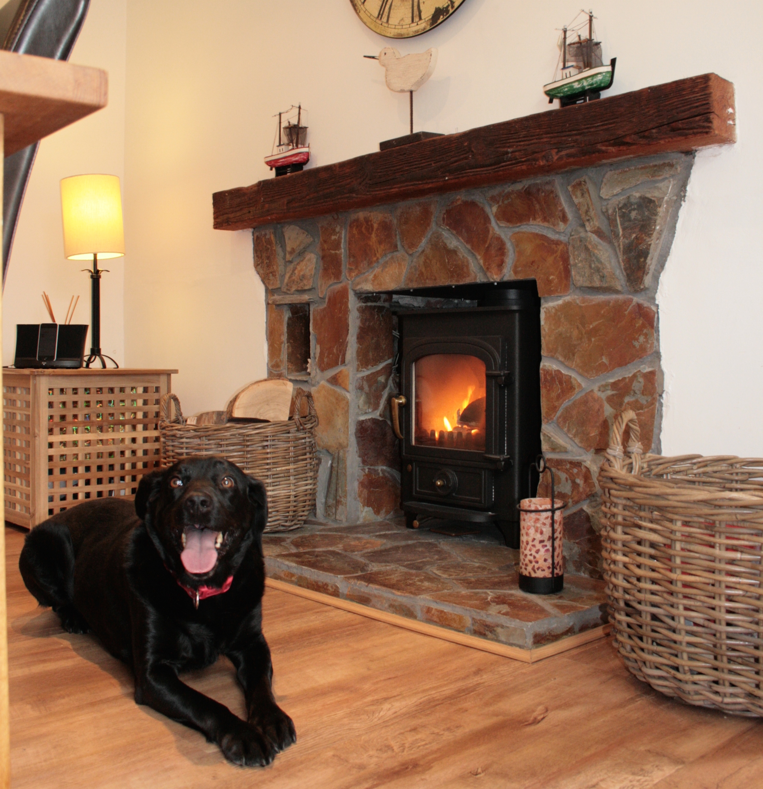 I love to pull a chair up to the fireside in winter so last year we added a wooddburner.