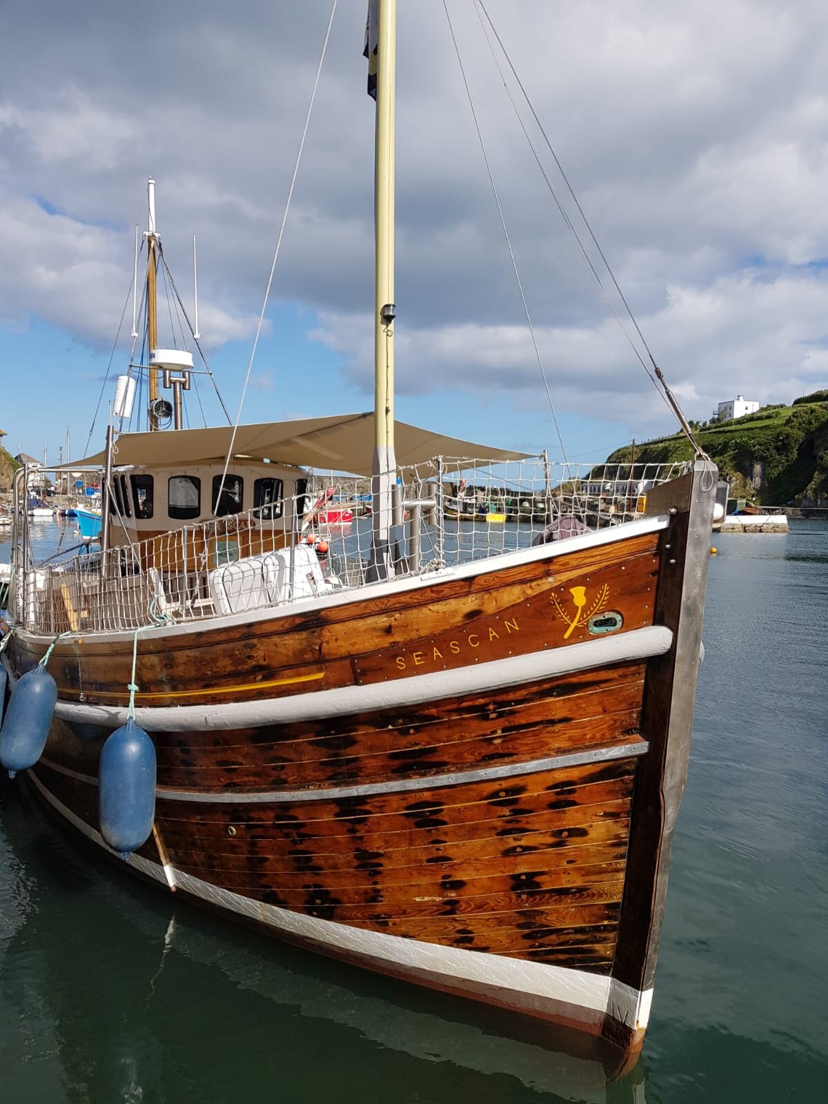 Pleasure trips on board Seascan, a beautiful traditional boat are always popular
