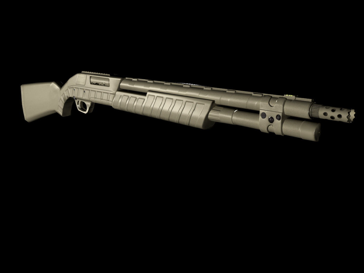 Remington Shotgun (Low Poly)