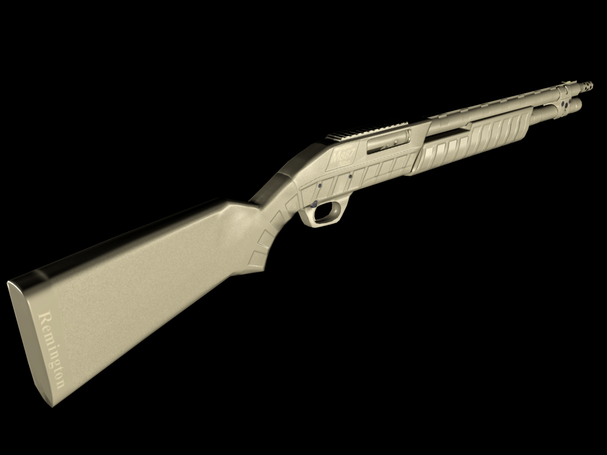 Remington Shotgun (Low Poly)