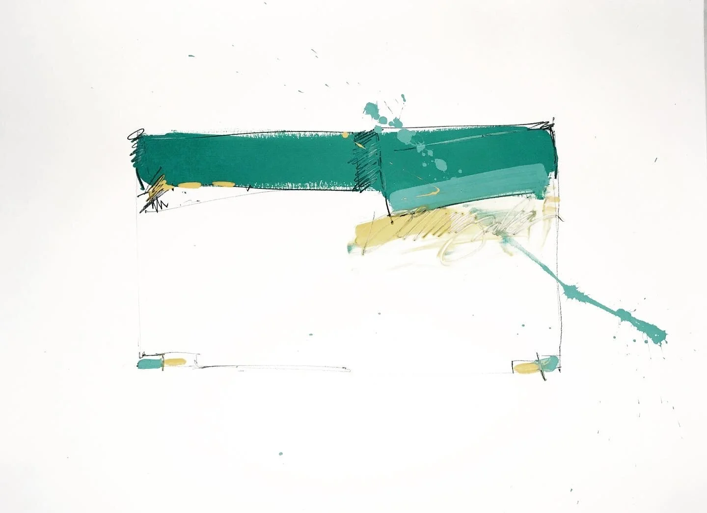  ‘mertonVille #1’ [1 of 6] - 24”x18” acrylic/gel&amp;pencil on cansonWCpaper  