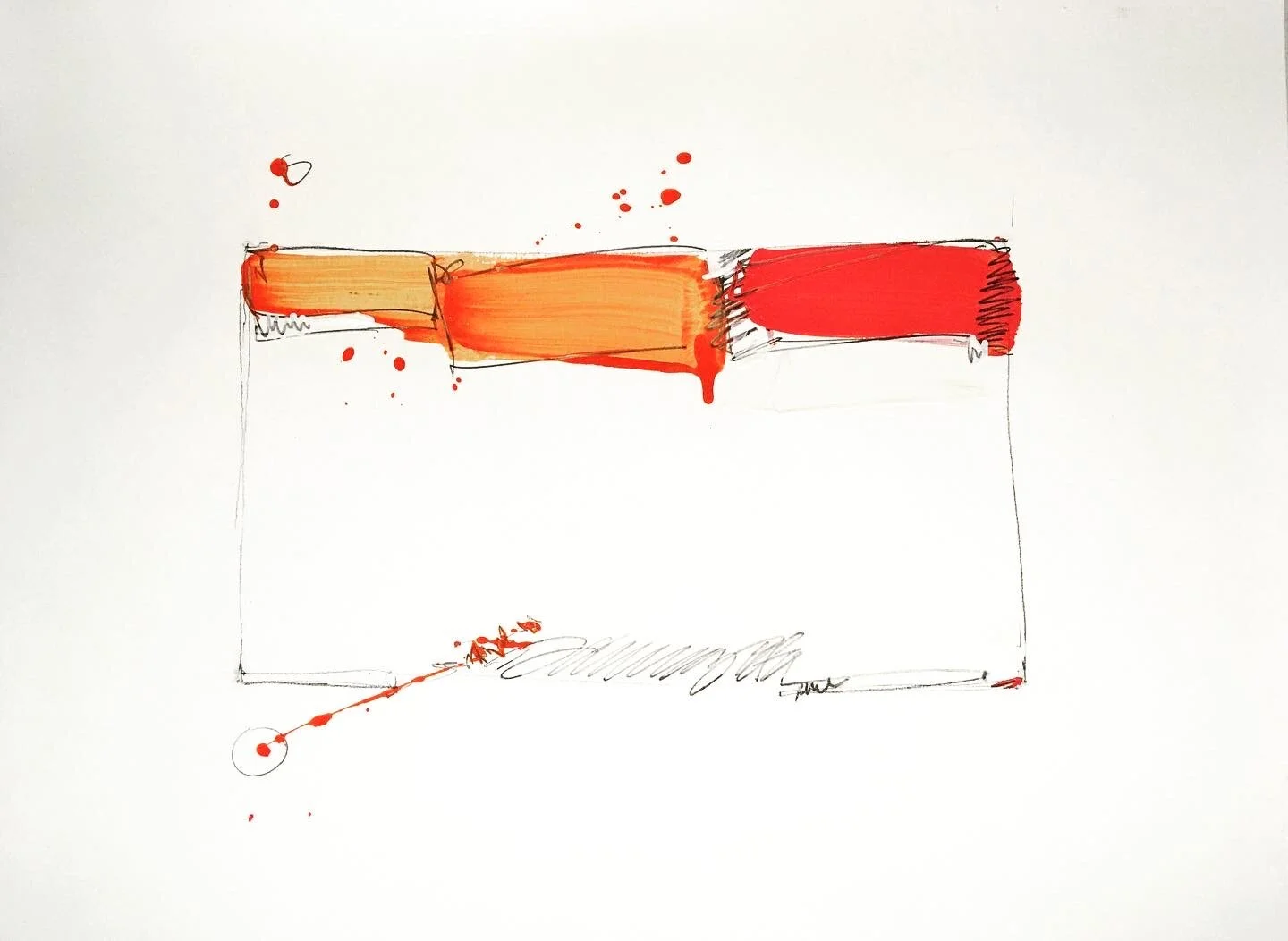  ‘mertonVille #3’ [1 of 6] - 24”x18” acrylic/gel&amp;pencil on cansonWCpaper  