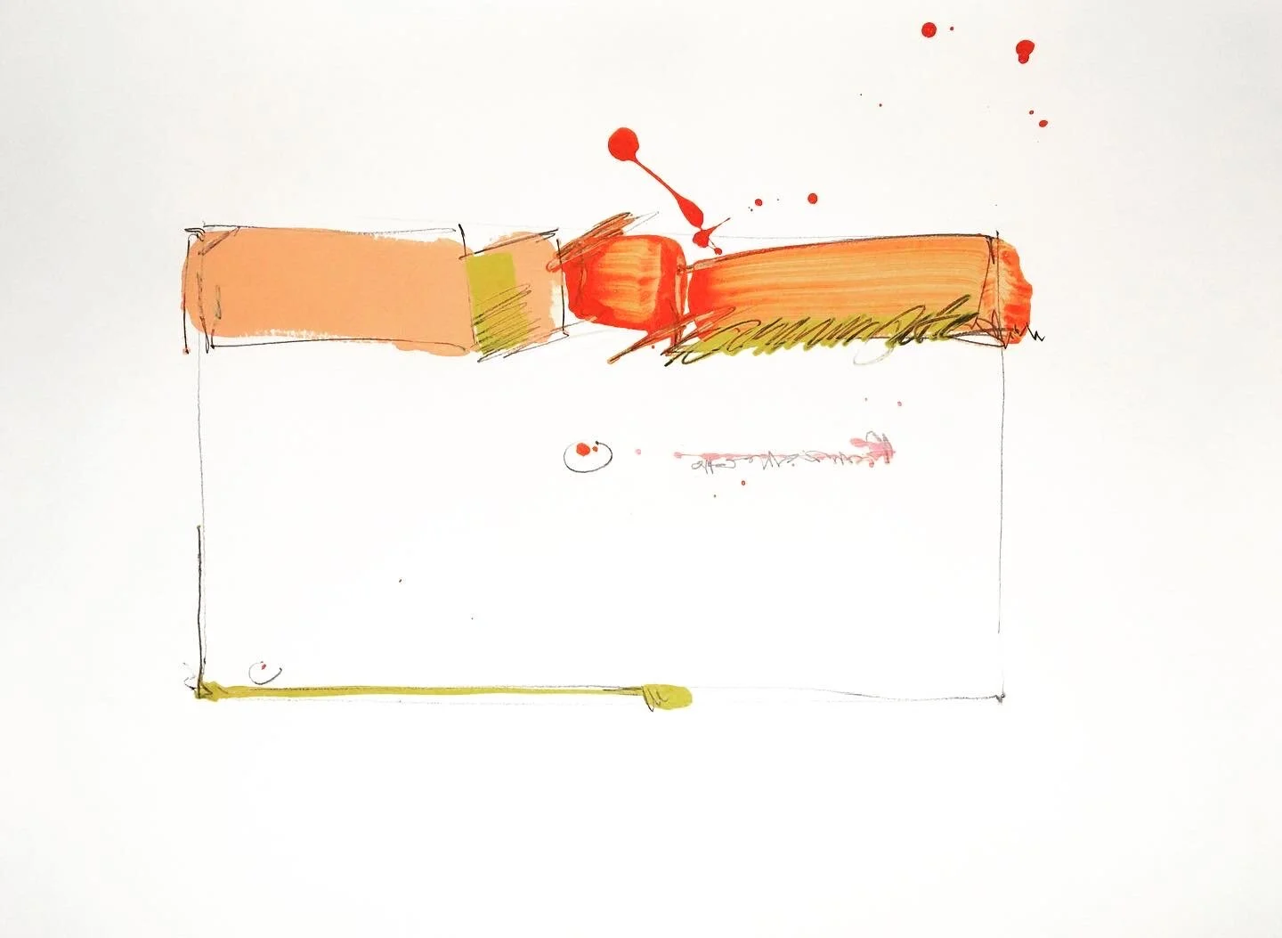  ‘mertonVille #4’ [1 of 6] - 24”x18” acrylic/gel&amp;pencil on cansonWCpaper  