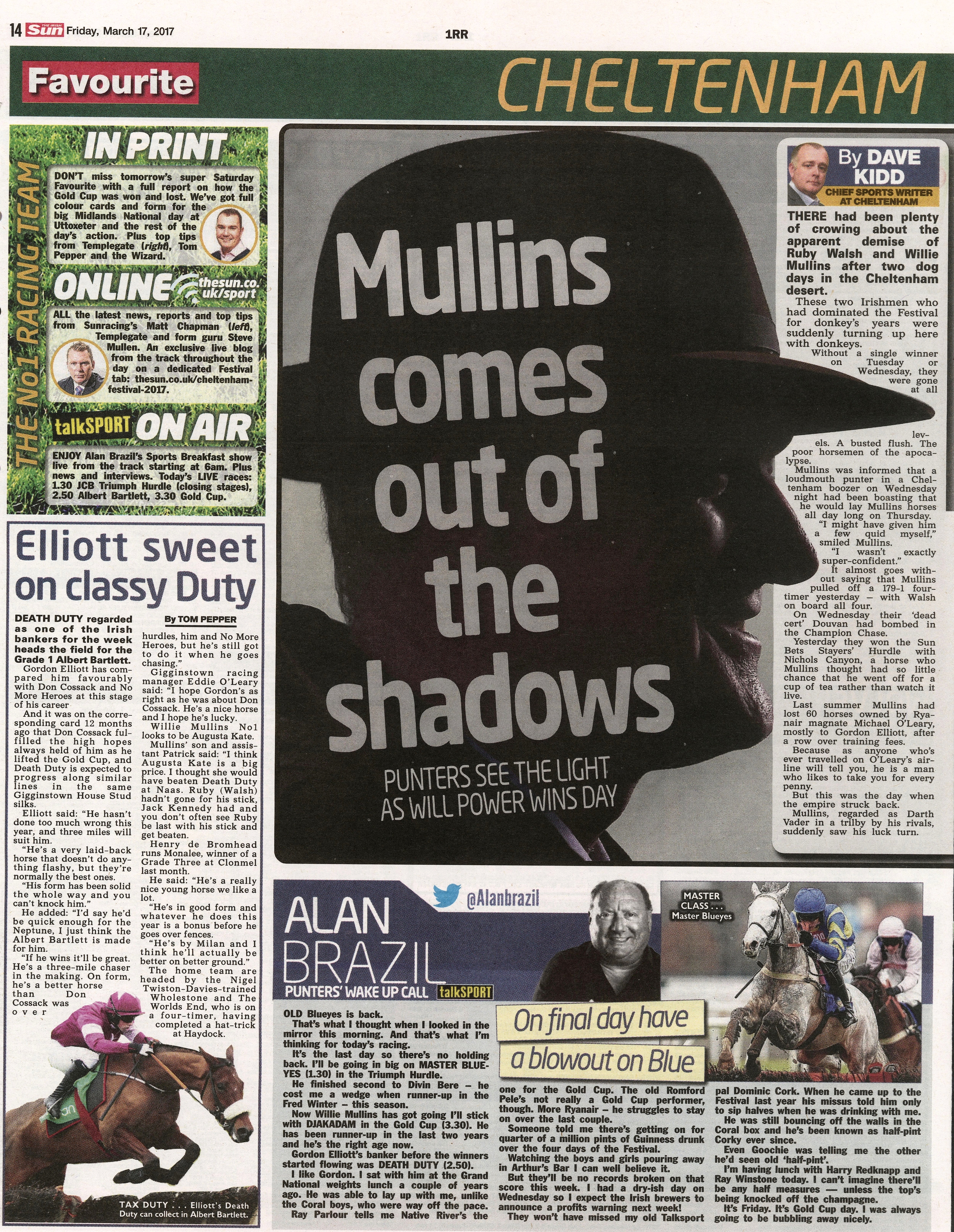  Trainer Willie Mullins is interviewed at Cheltenham Festival March 17 2017  The Irish Sun  