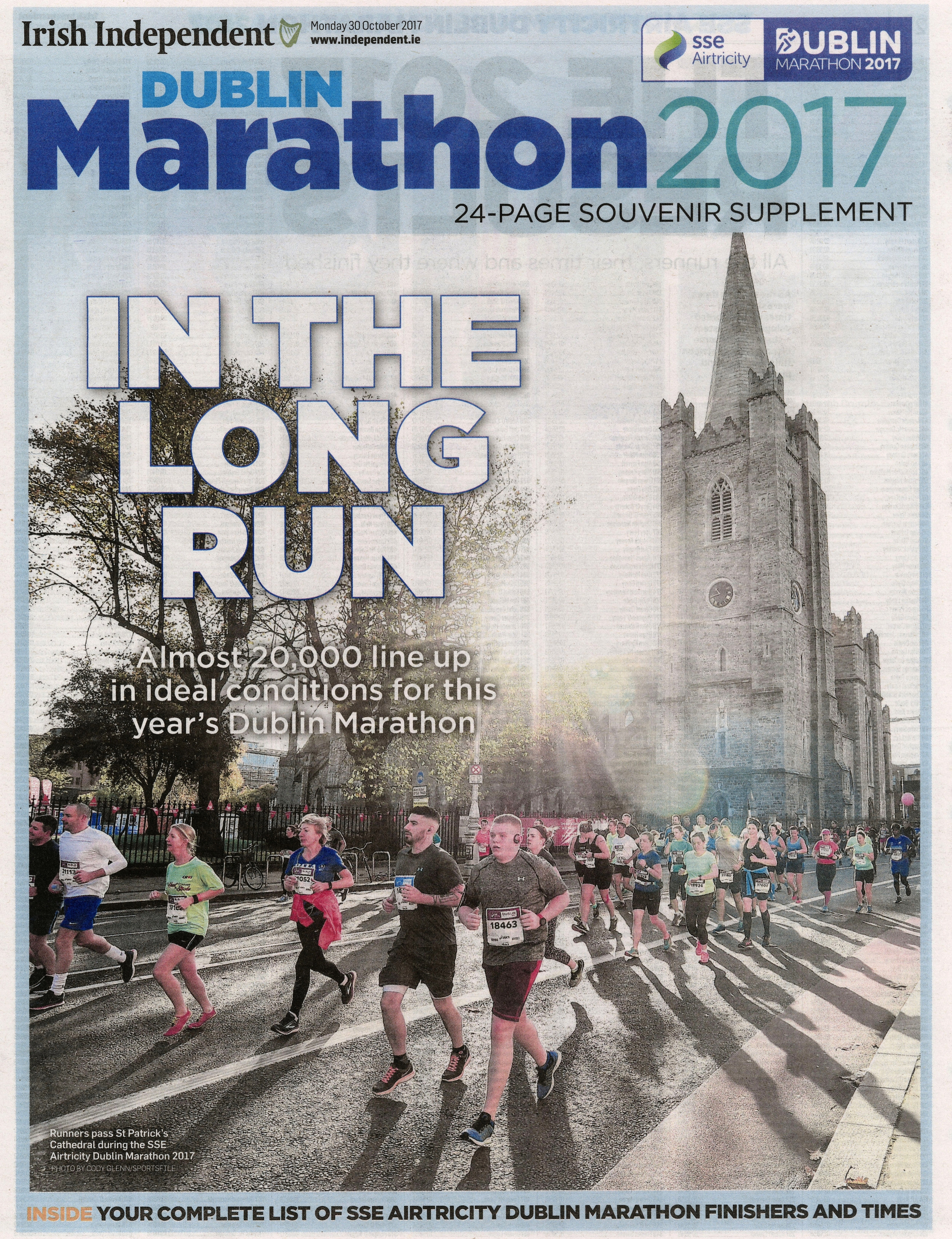  Runners pass St. Patrick's Cathedral during the Dublin Marathon October 30 2017  Irish Independent  