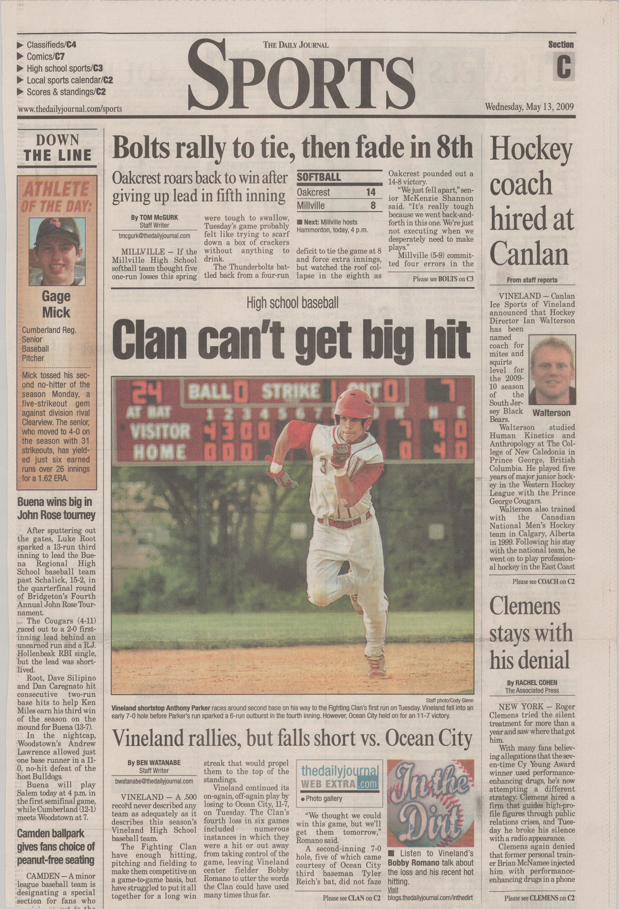  Vineland v Ocean City baseball May 13, 2009 /  The Daily Journal  