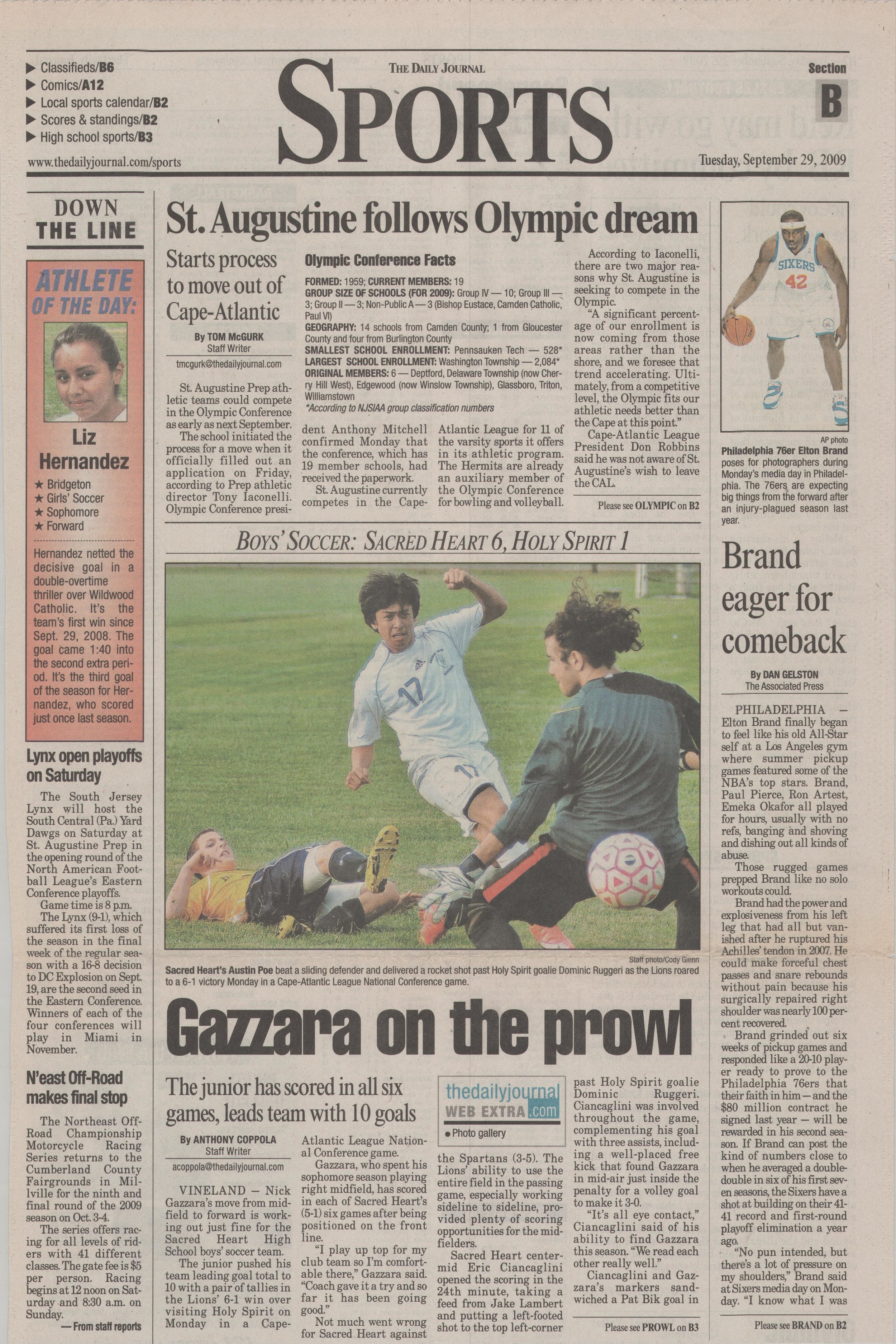  Sacred Heart v Holy Spirit boys soccer September 29, 2009 /  The Daily Journal  