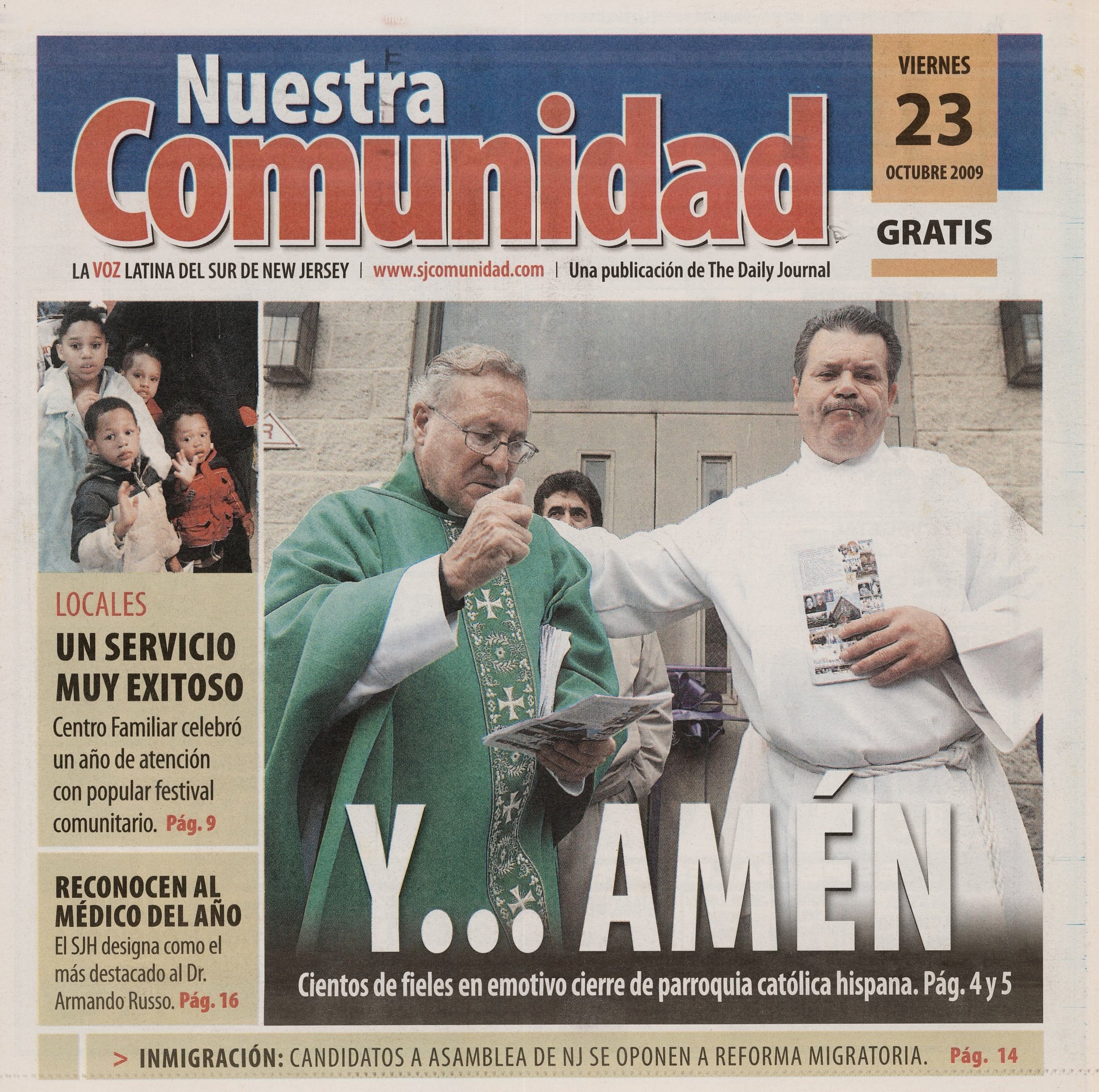  Historic Hispanic church closes in Vineland October 23 2009 /  Nuestra Comunidad   