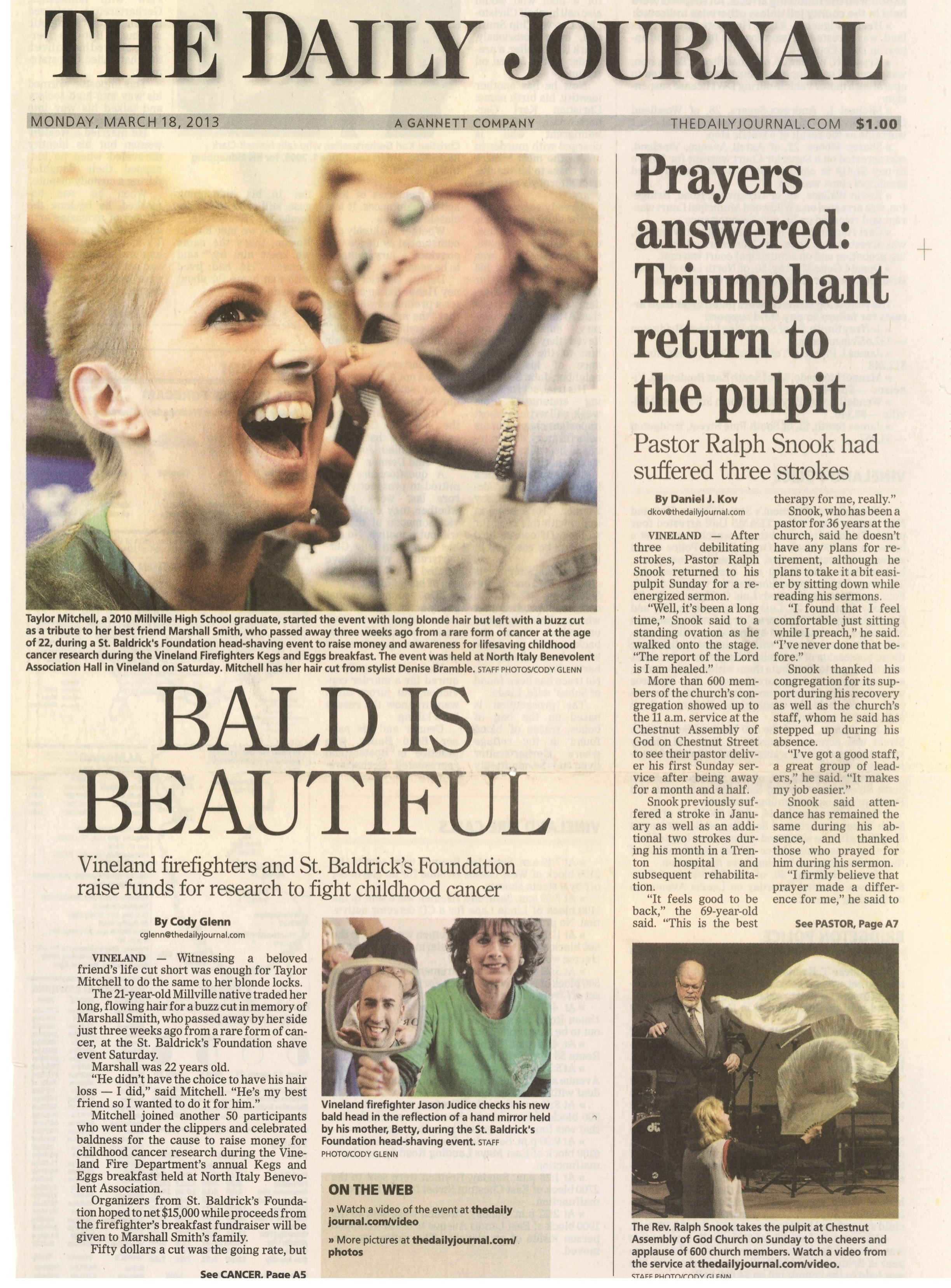  Cancer benefit St. Baldrick's held in Vineland March 18 2013 /&nbsp; The Daily Journal  