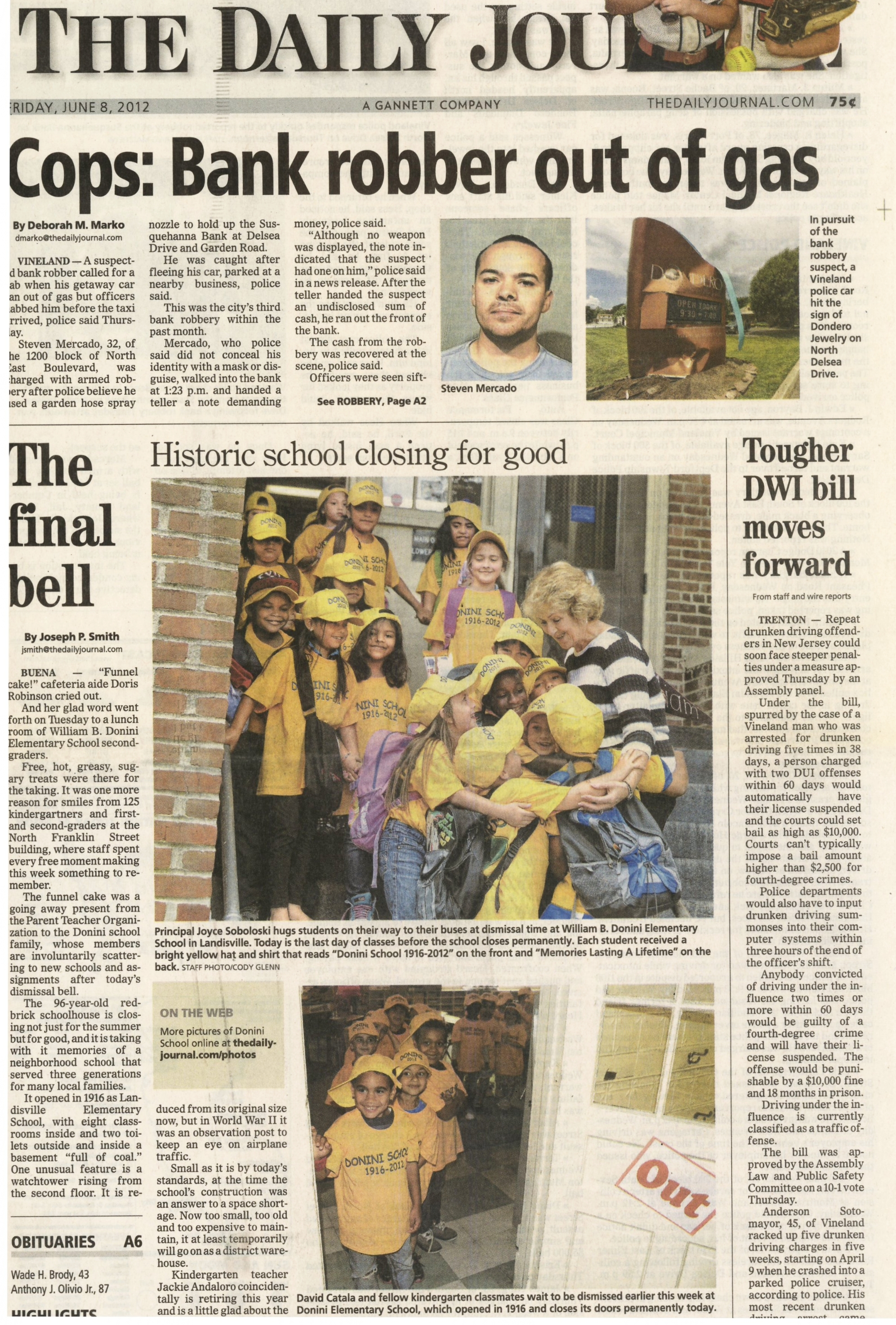  Donini Elementary School closes its doors after 96 years of youth education in Buena June 8 2012 /  The Daily Journal   