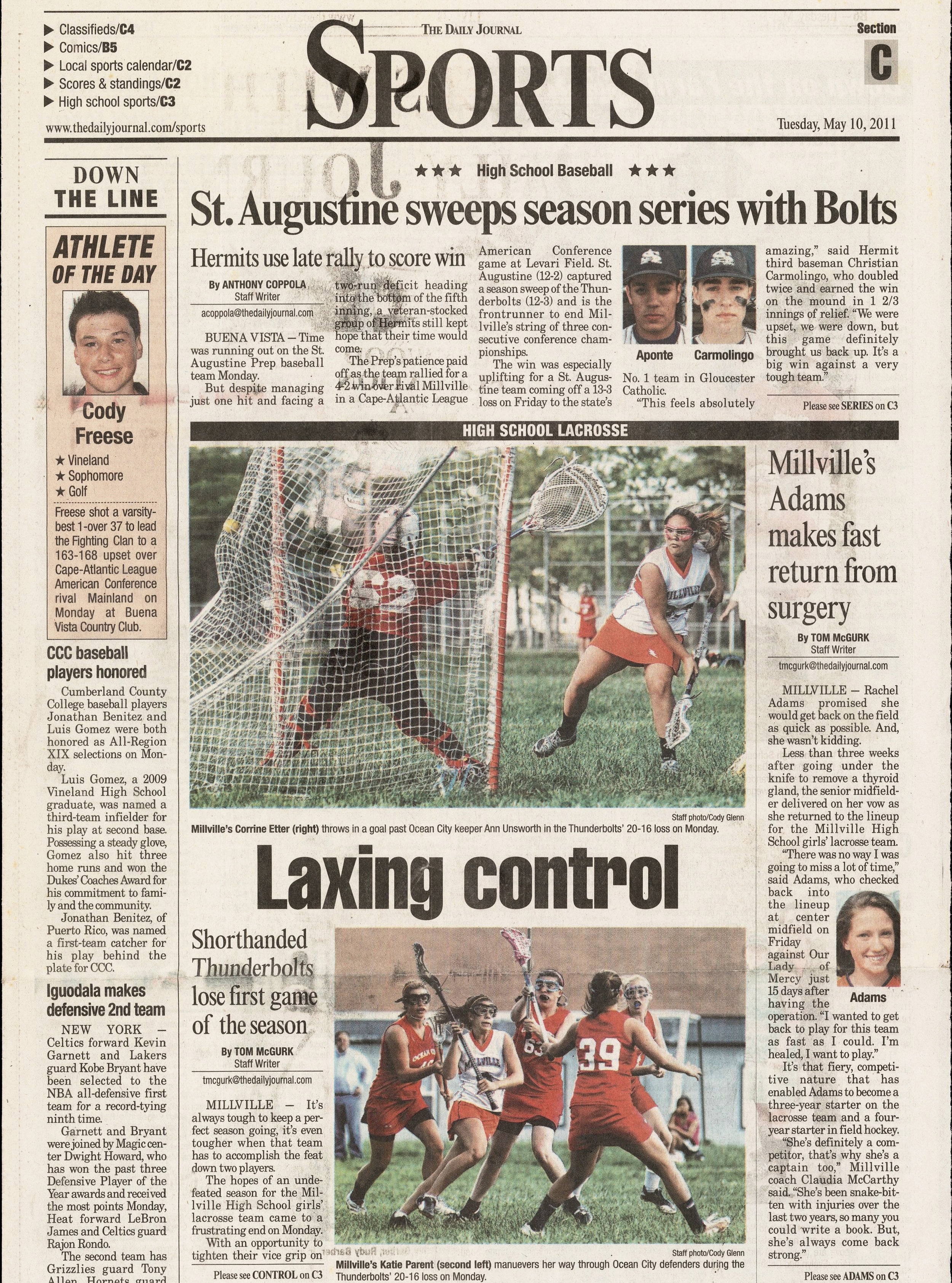  Millville v Ocean City girls lacrosse May 10 2011 /  The Daily Journal  