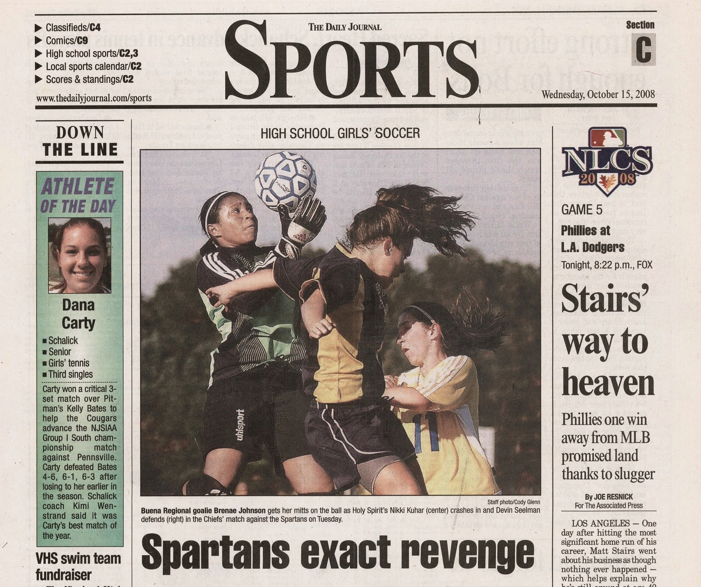  Buena v Holy Spirit girls soccer October 15, 2008 /  The Daily Journal  