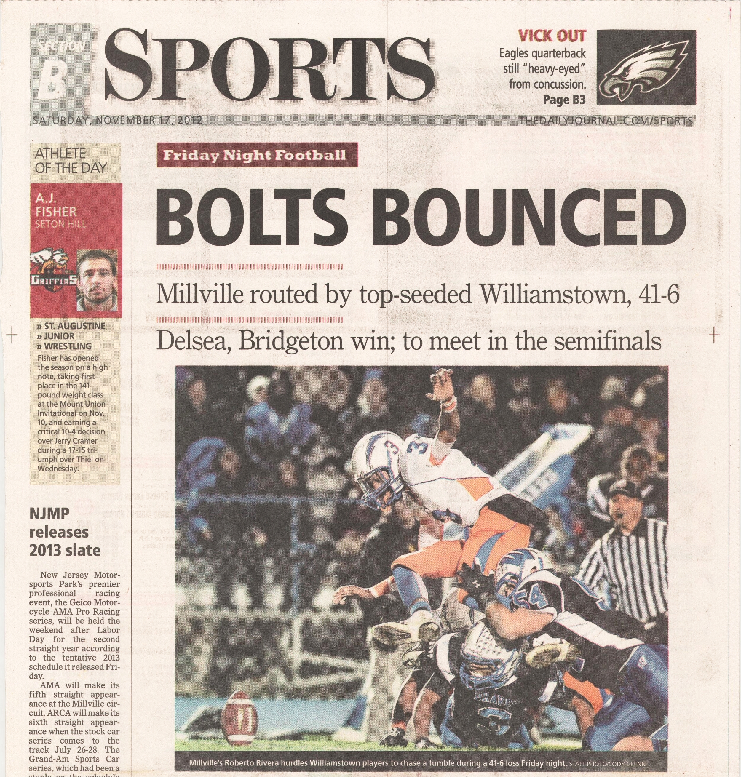  Millville v Williamstown playoff football November 17, 2012 /  The Daily Journal  