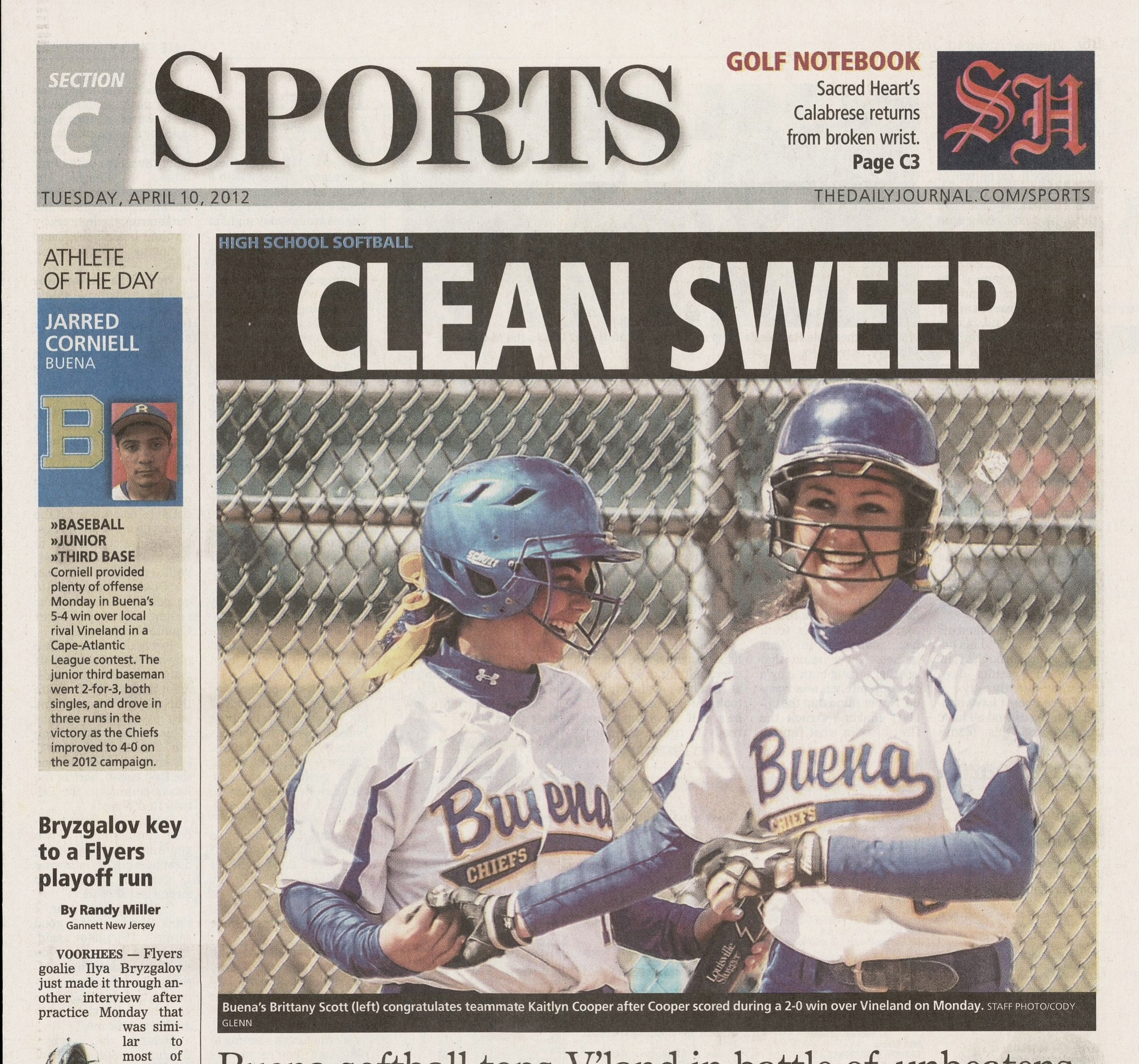  Buena v Vineland softball April 10 2012 /  The Daily Journal  