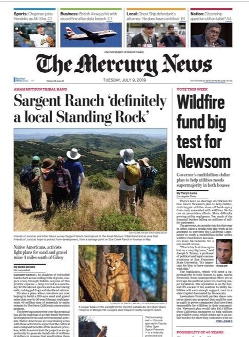  Native American Sacred Land Activism in California July 9 2019 /  The Mercury News  