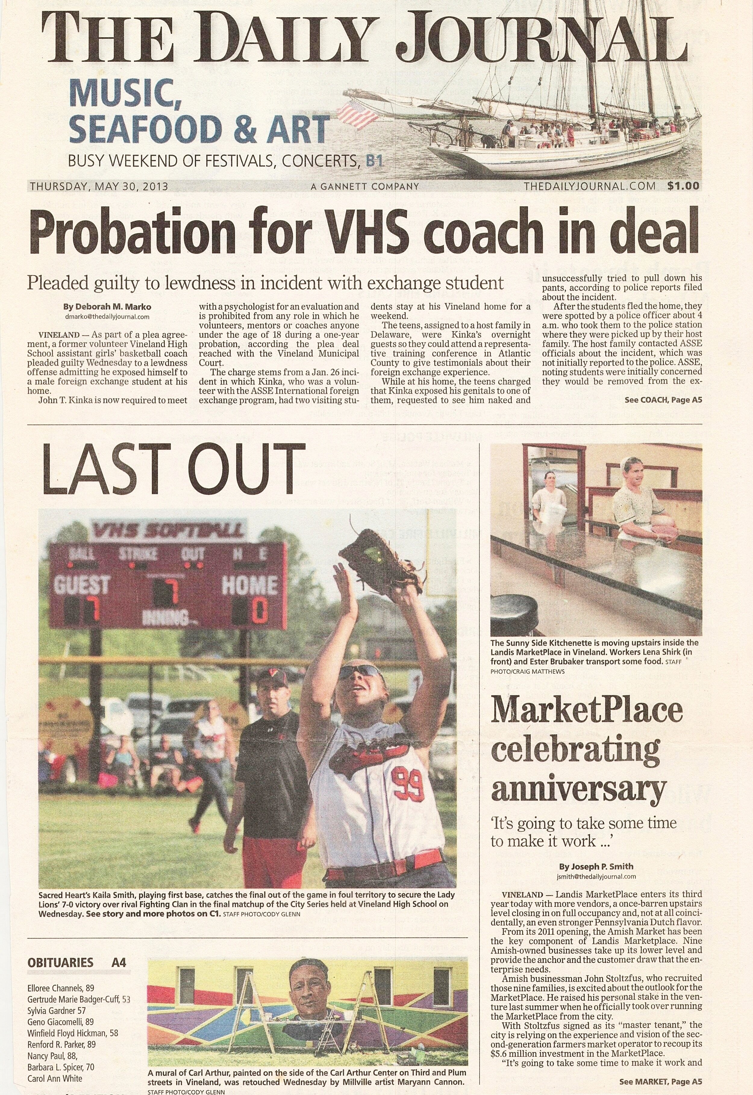  Due to the closure of Sacred Heart High School, the final Sacred Heart v Vineland softball game was played May 29, 2013 /  The Daily Journal  