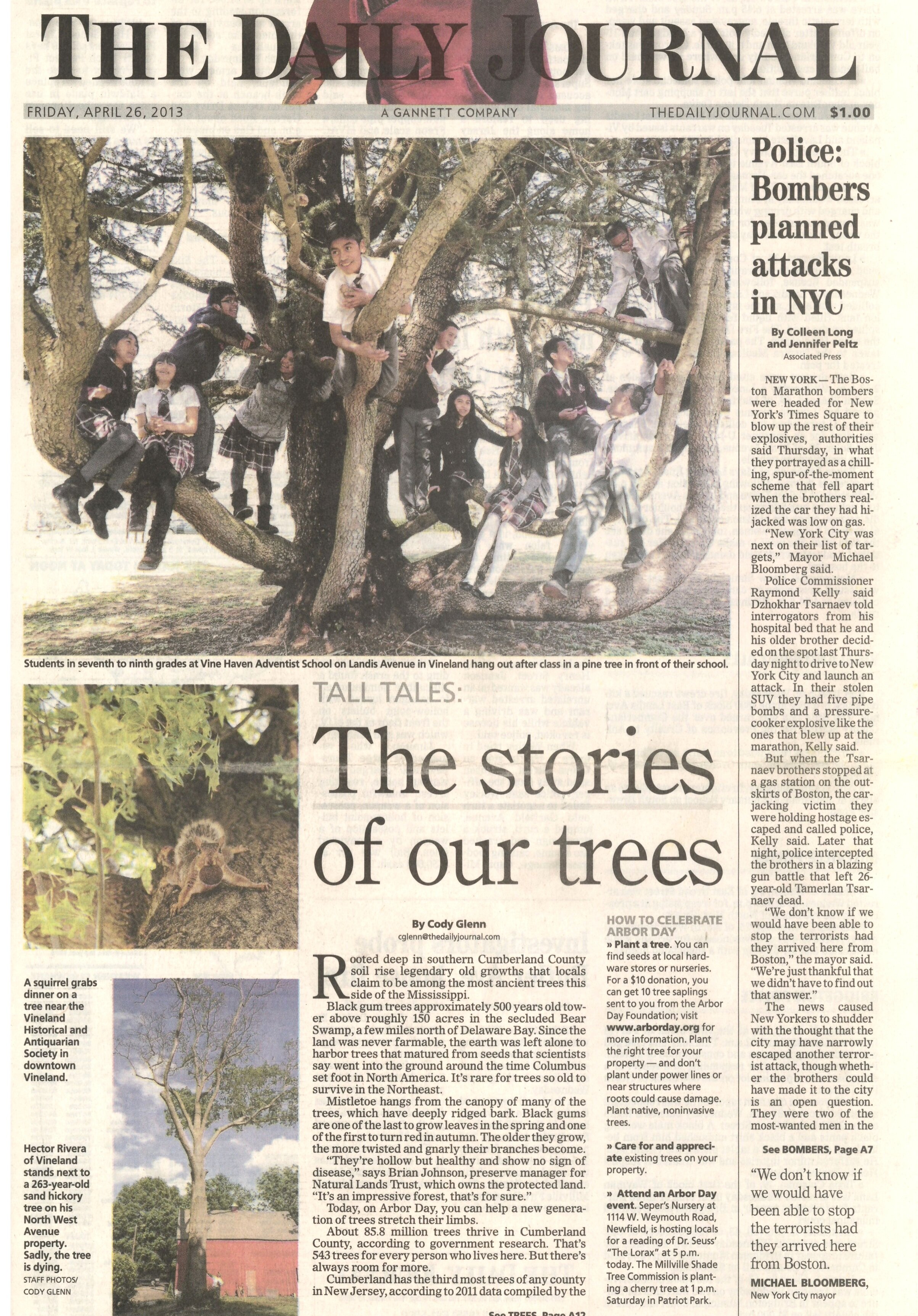  The trees of Southern New Jersey on Arbor Day April 26 2013 /  The Daily Journal  