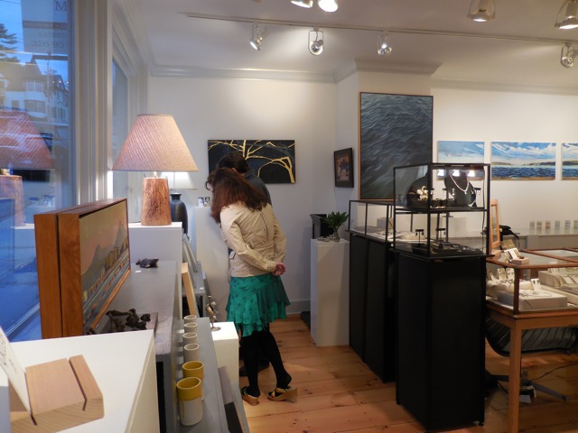 Last folks in... Artwork, L-R, by Louise Bourne, Eila Remelius, Temple Blackwood, Bradley Wiseman, Kara Taylor, Josh Adam, Susan Parish Adam, Julia Parish, and Lyn Mayewski.