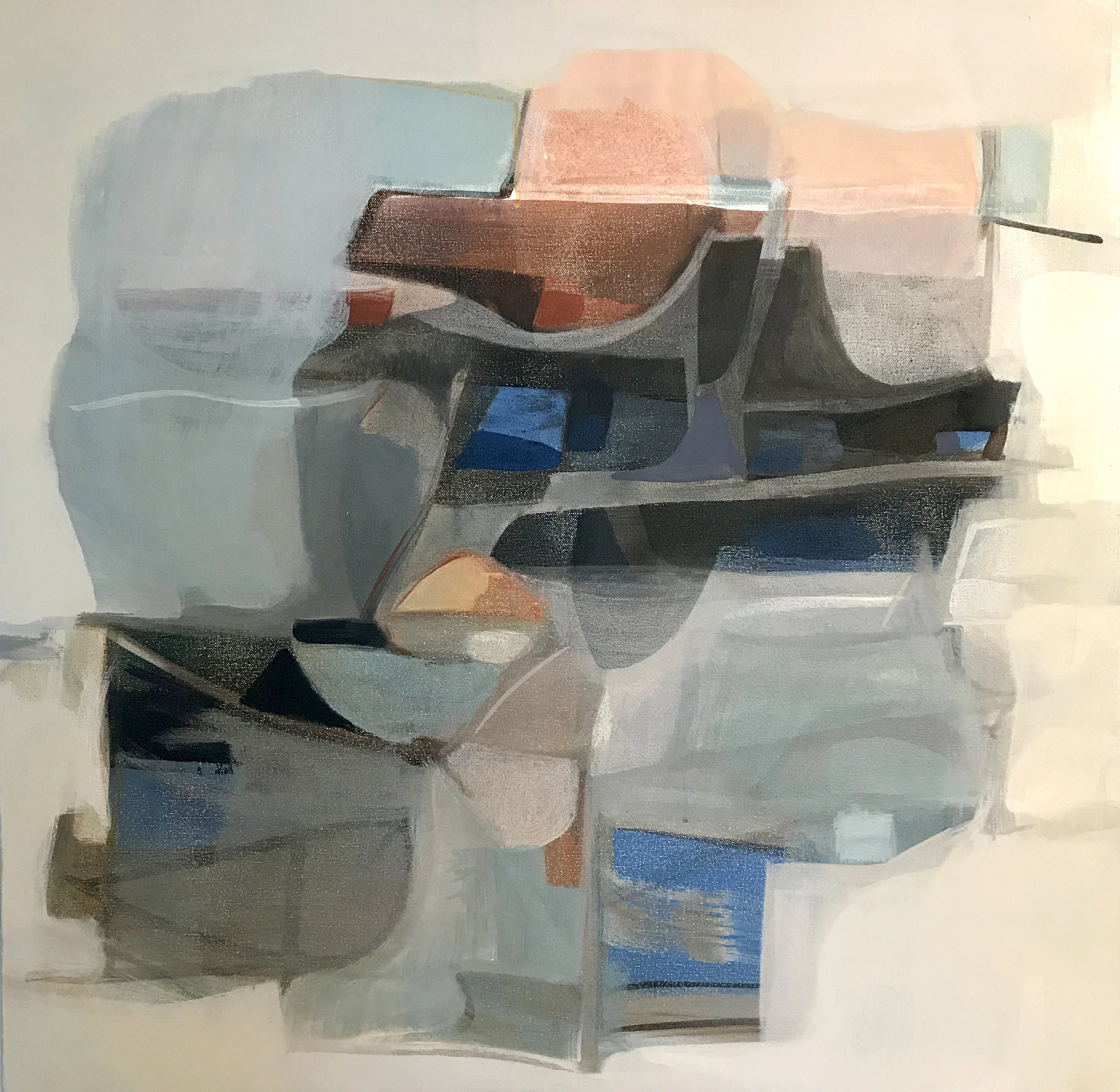 Orange and Blue Abstract