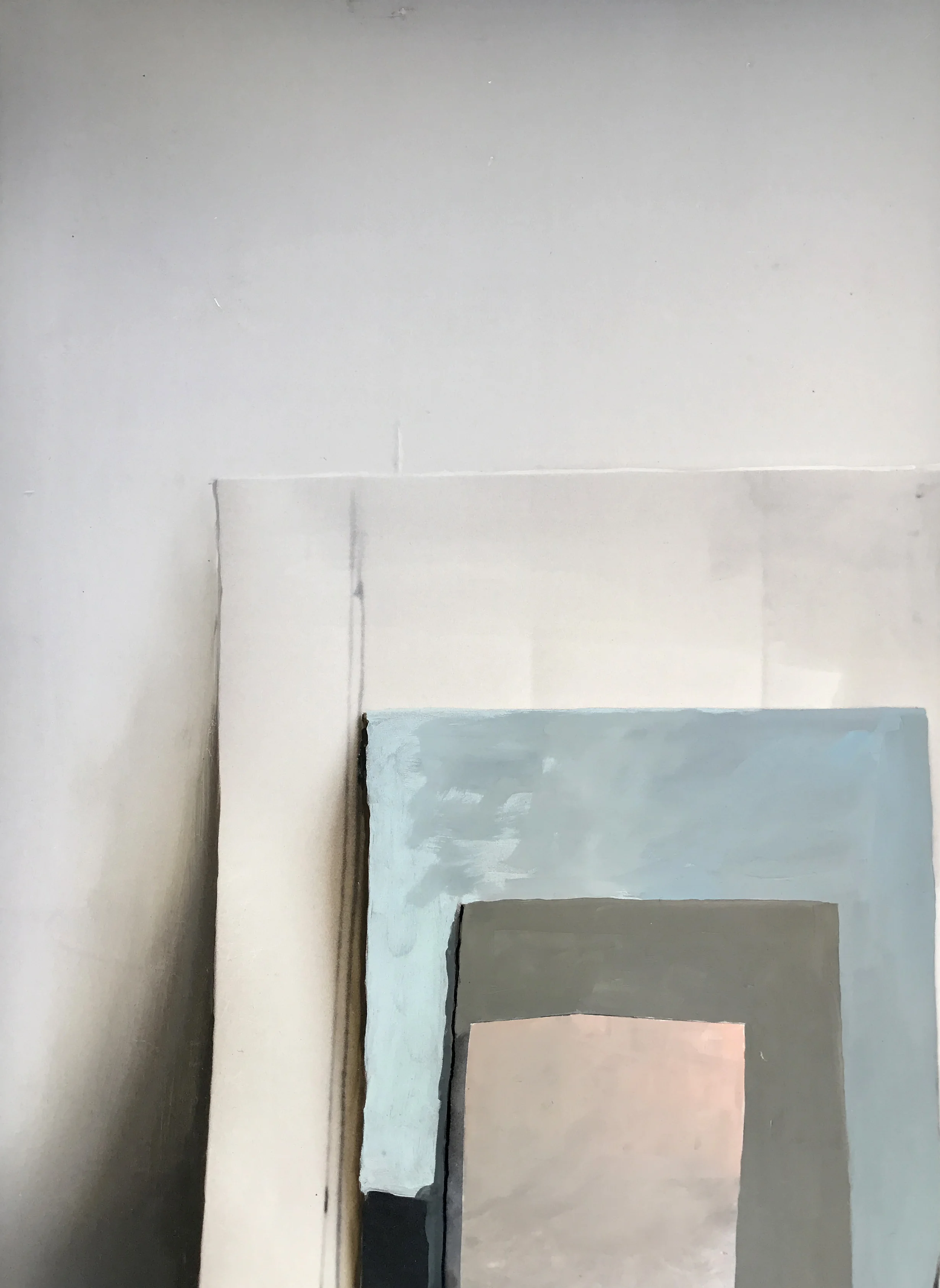 Leaning Paper, Pink and Blue