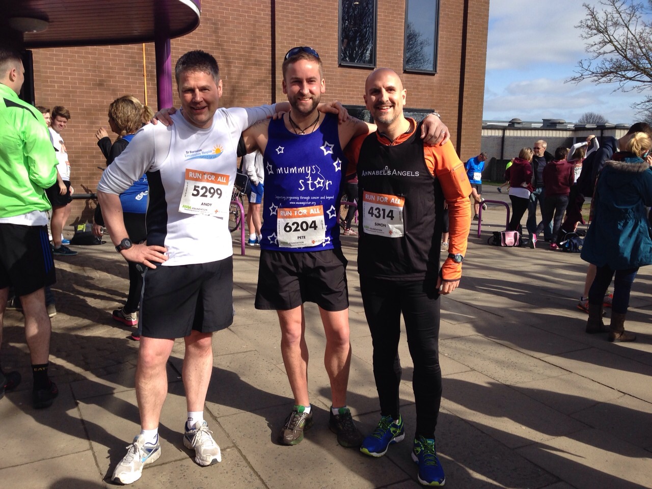 Lincoln 10k 2015 pre race photo Andy King, Pete Wallroth, Simon Hancox.jpg