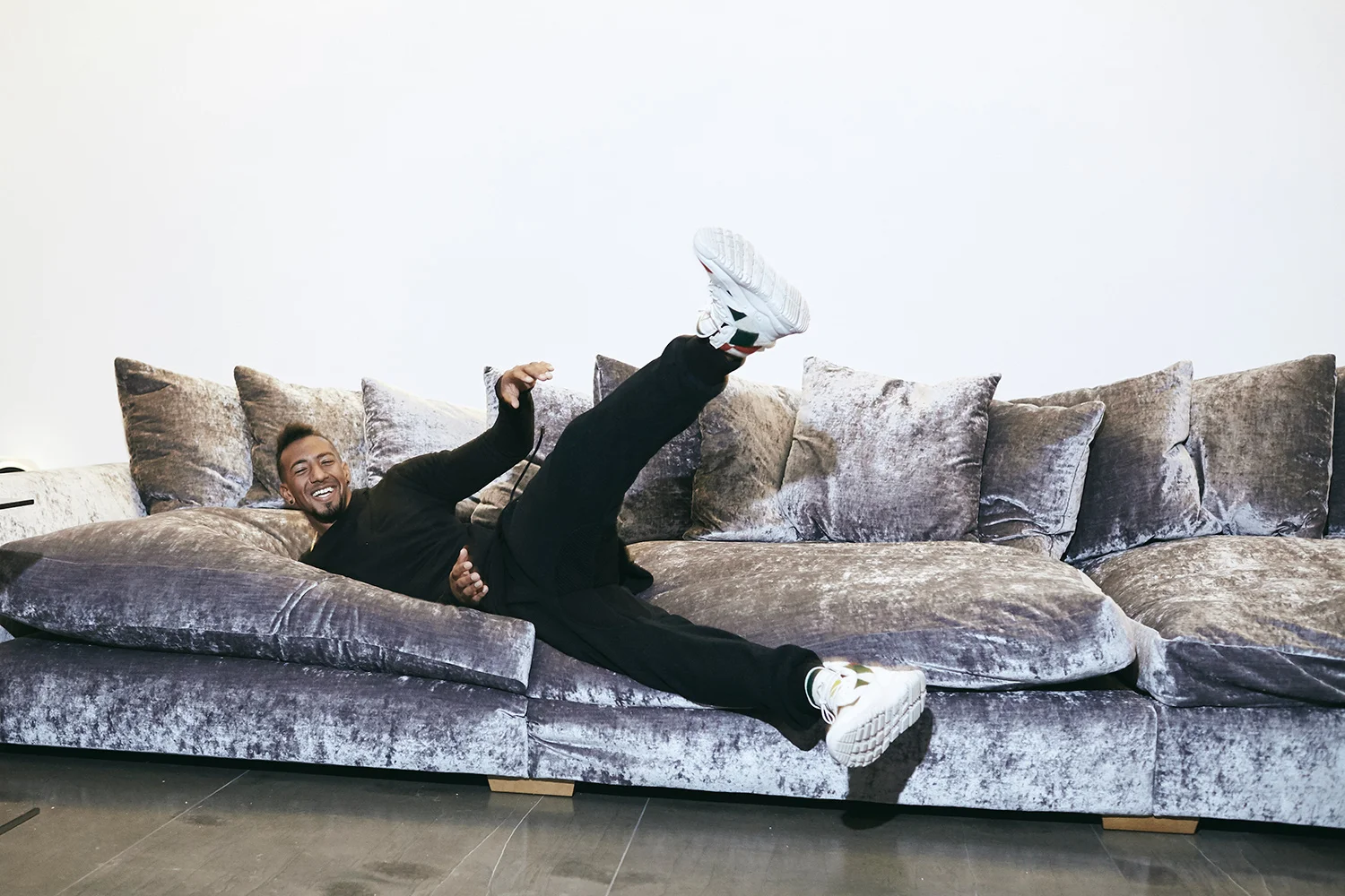 Portrait of Jerome Boateng, professional at FC Bayern in his home