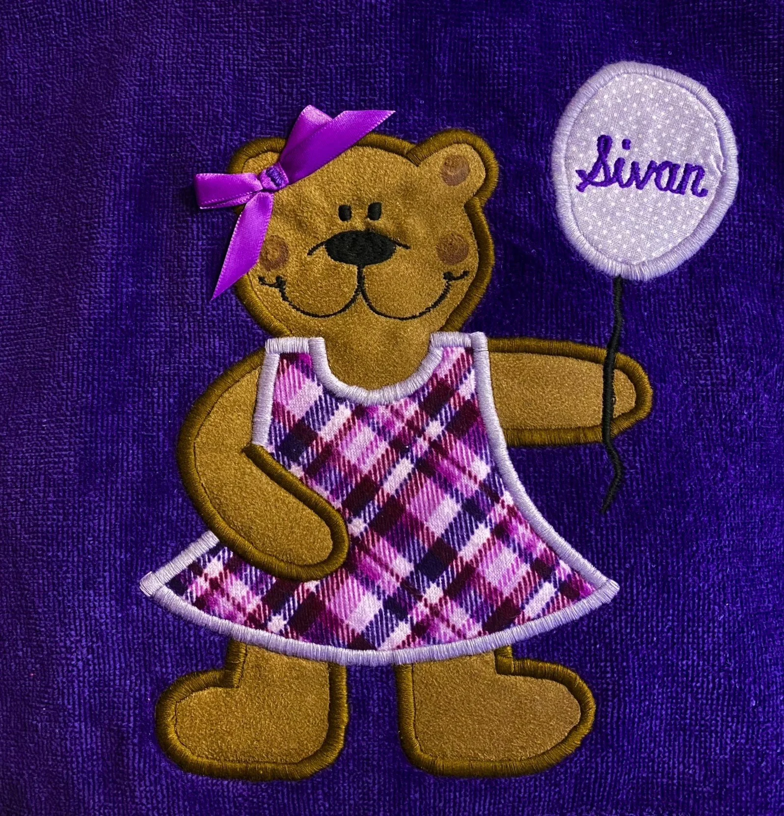 Balloon Bear on Purple