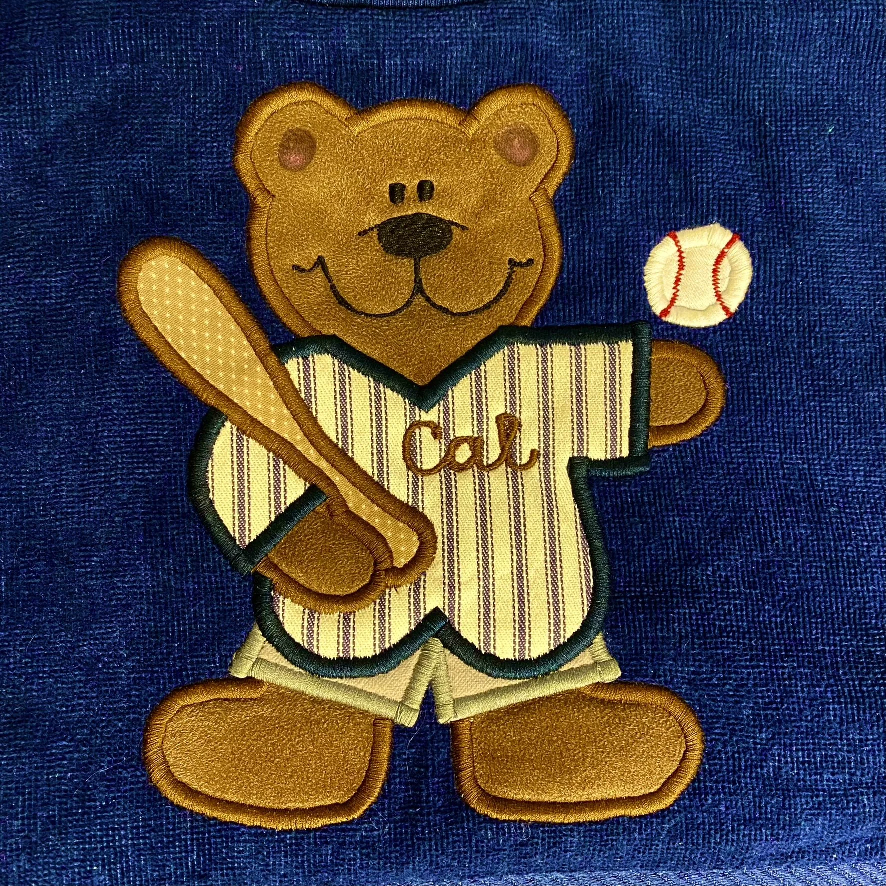 Baseball Bear on Navy