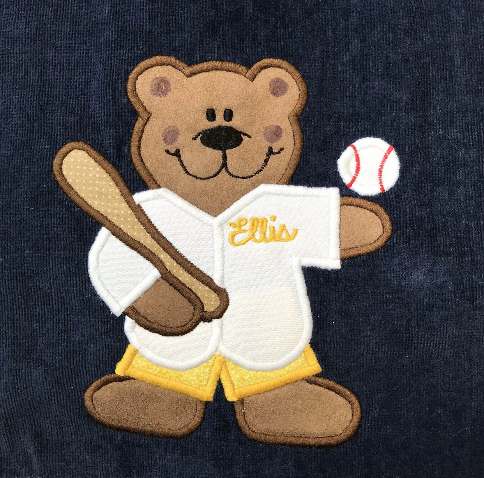 Baseball Bear on Navy