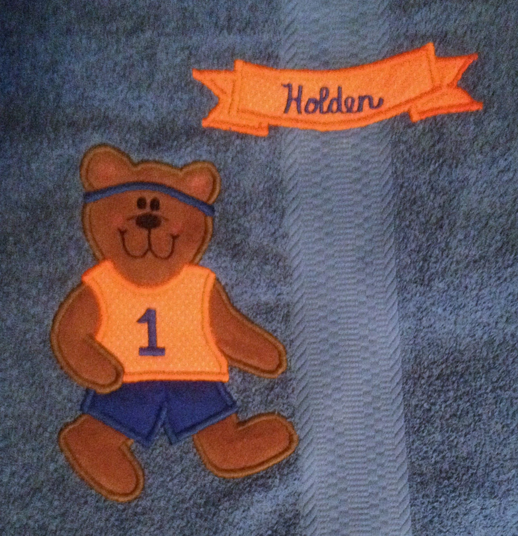Running Bear on Medium Blue