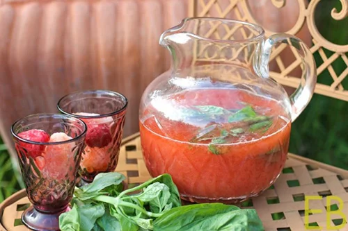 Strawberry-Basil Switchel by Eat Beautiful